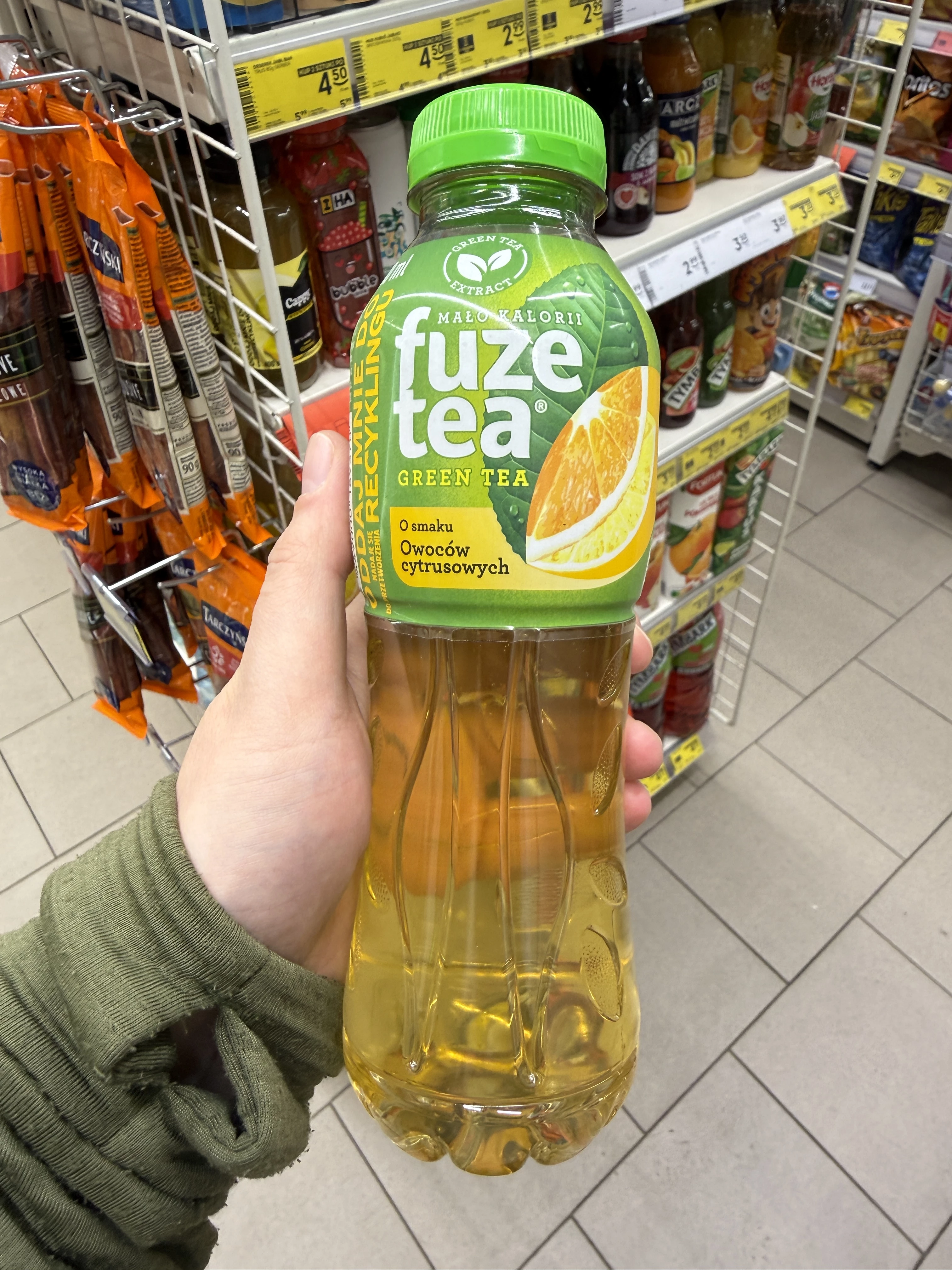 FuzeTea Green Tea Citrus / Napój o smaku cytrusowym z ekstraktem z zielonej herbaty | 500ml