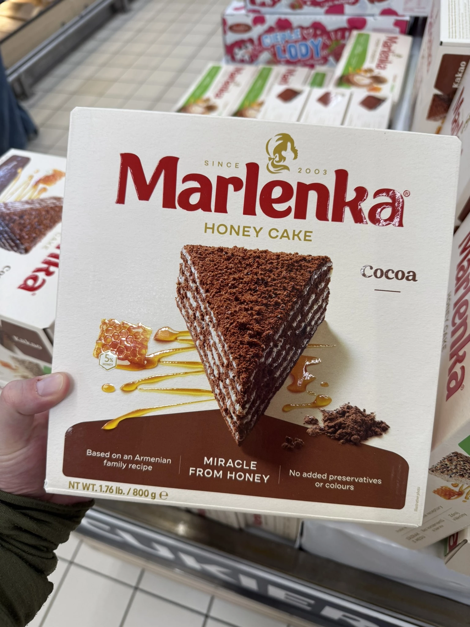 Marlenka Honey Cake Cocoa / Marlenka Kakaowy Tort Miodowy | 800g