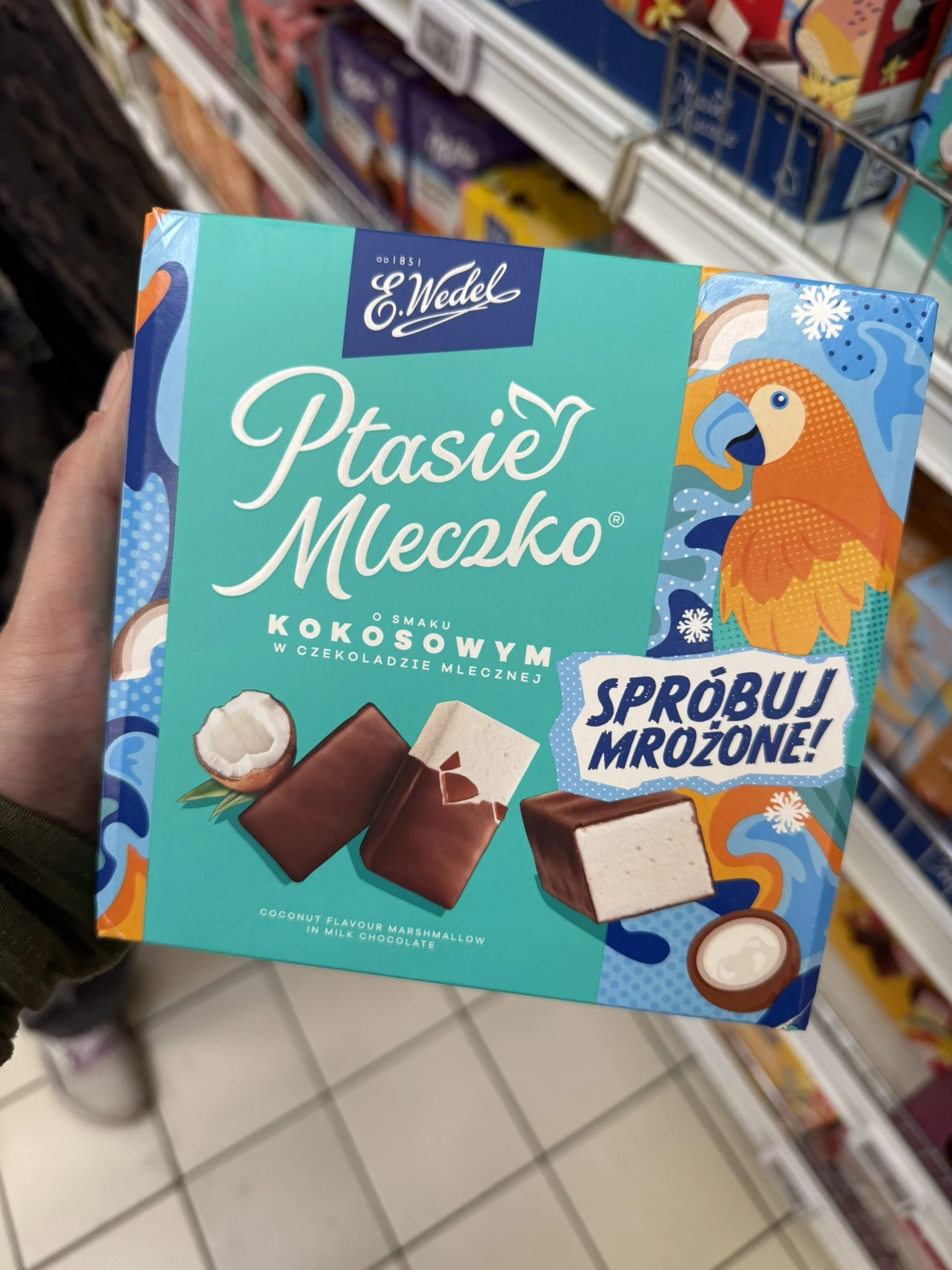 E.Wedel Ptasie Mleczko Kokosowe w czekoladzie mlecznej | 340g