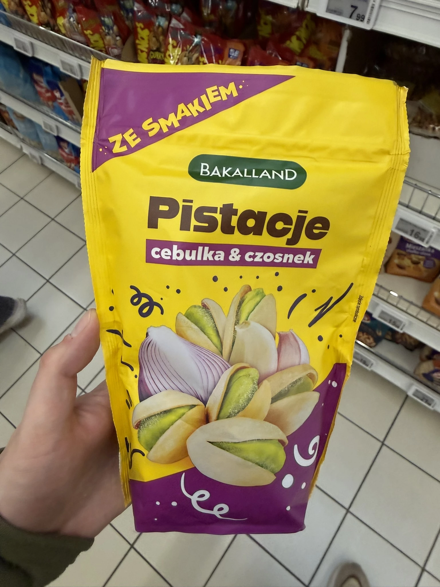 Pistacje cebulka & czosnek Bakalland | 170g