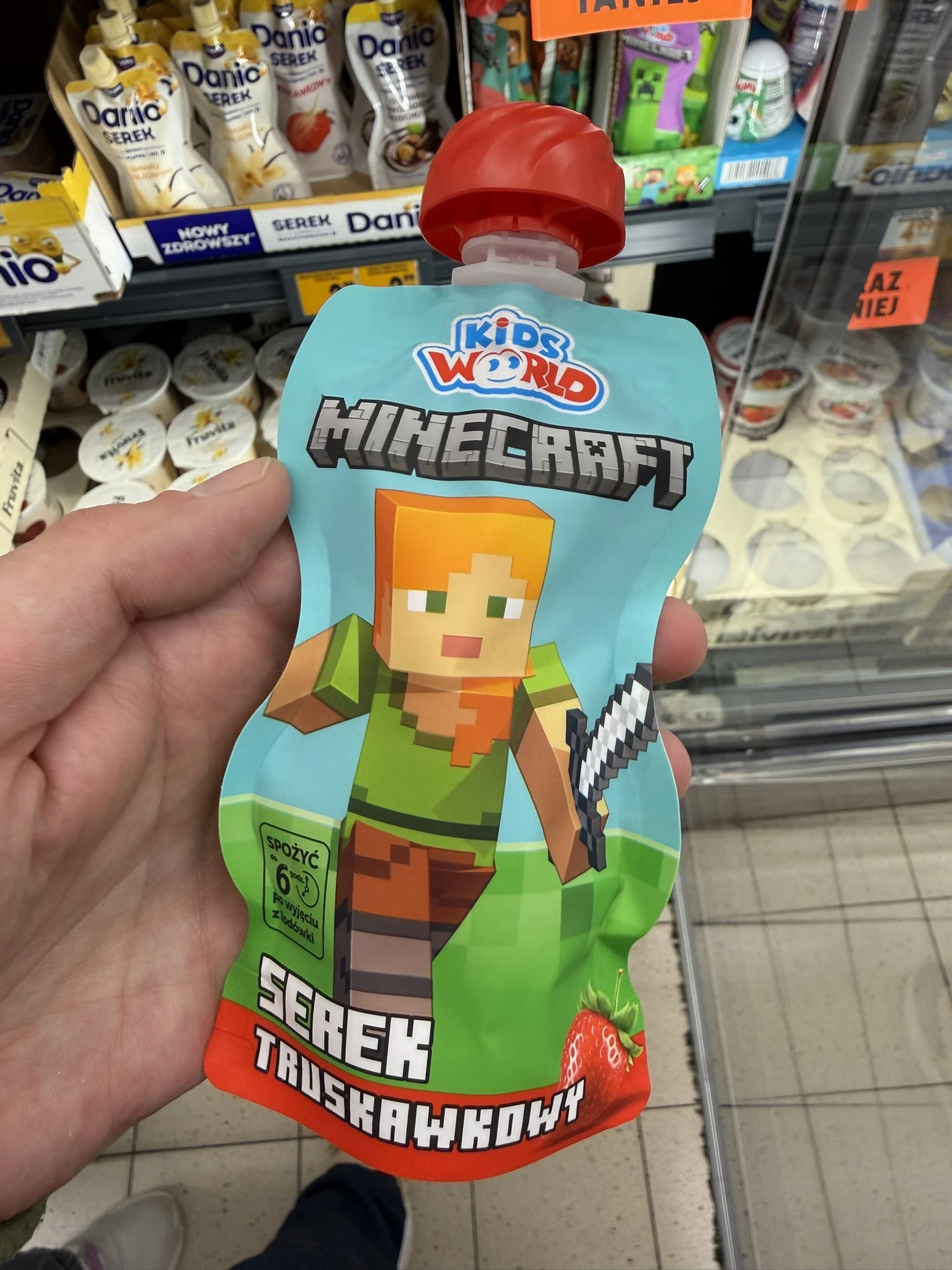 Kids World Minecraft Serek Truskawkowy | 80g