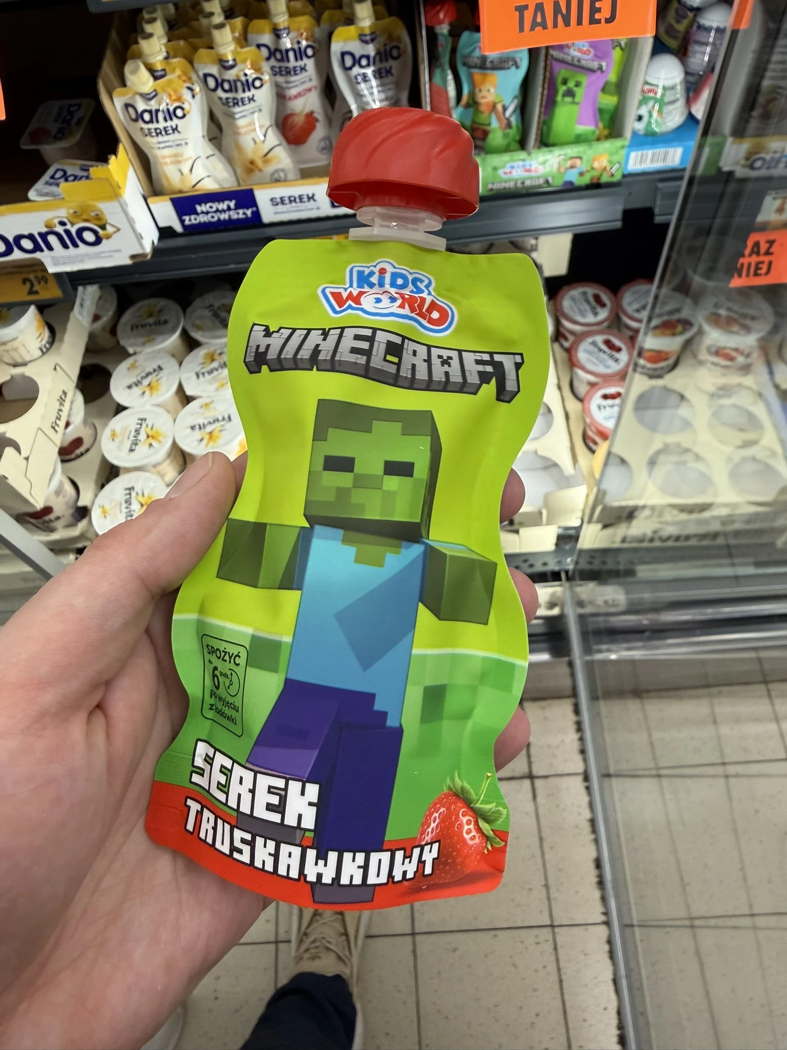 Kids World Minecraft Serek Truskawkowy | 80g