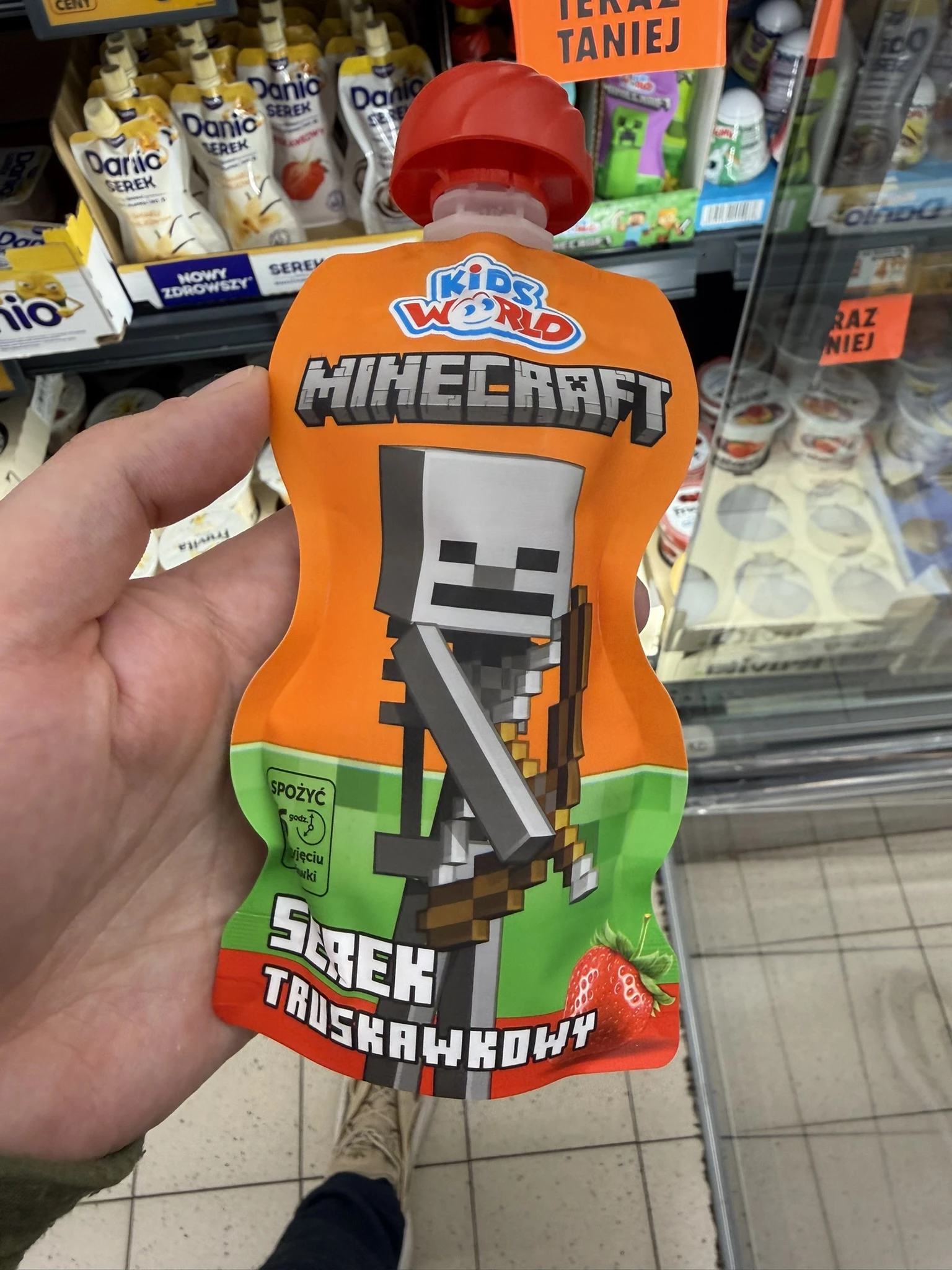 Kids World Minecraft Serek truskawkowy | 80g
