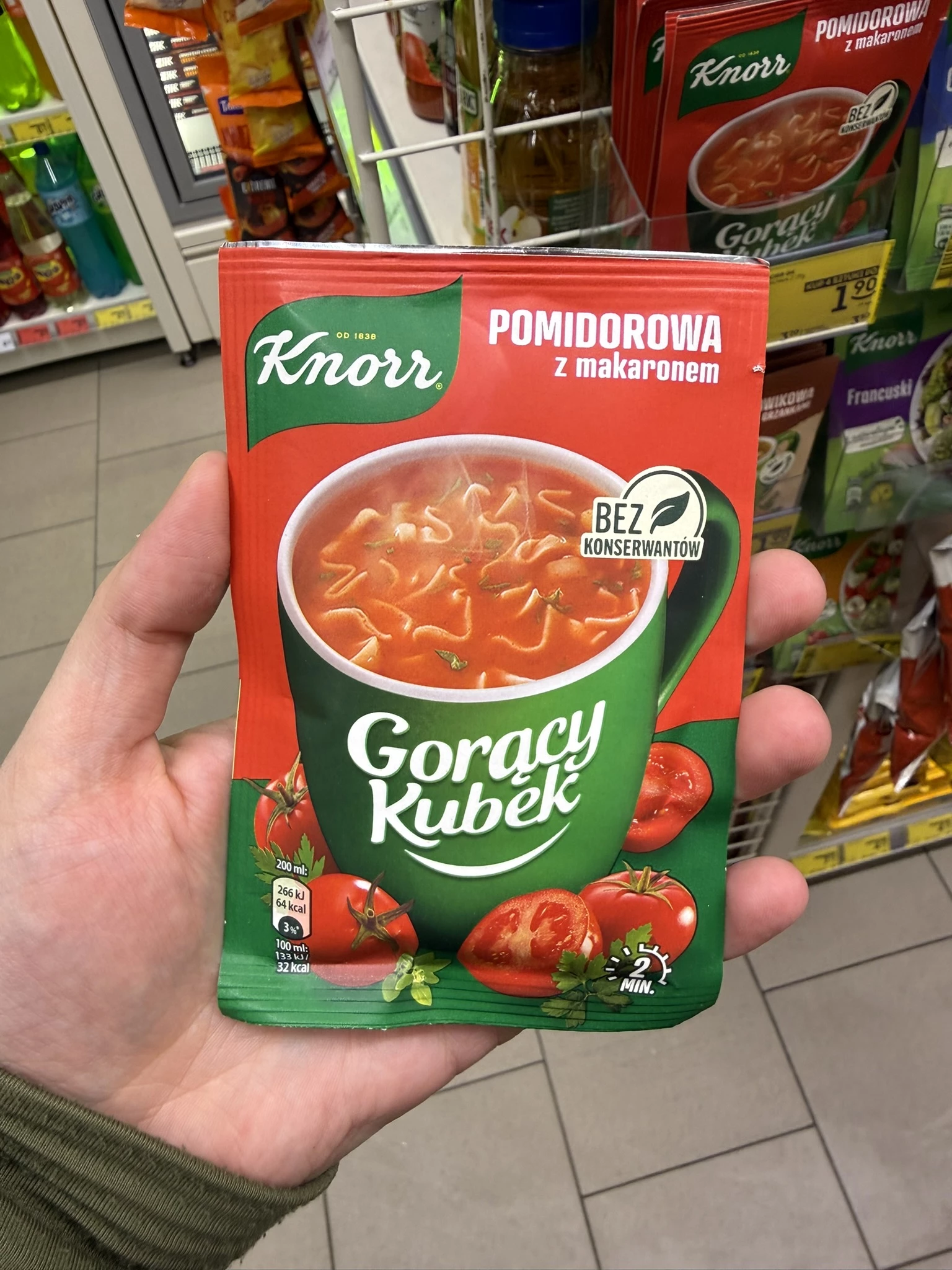 Knorr Gorący Kubek Pomidorowa z makaronem | 19g