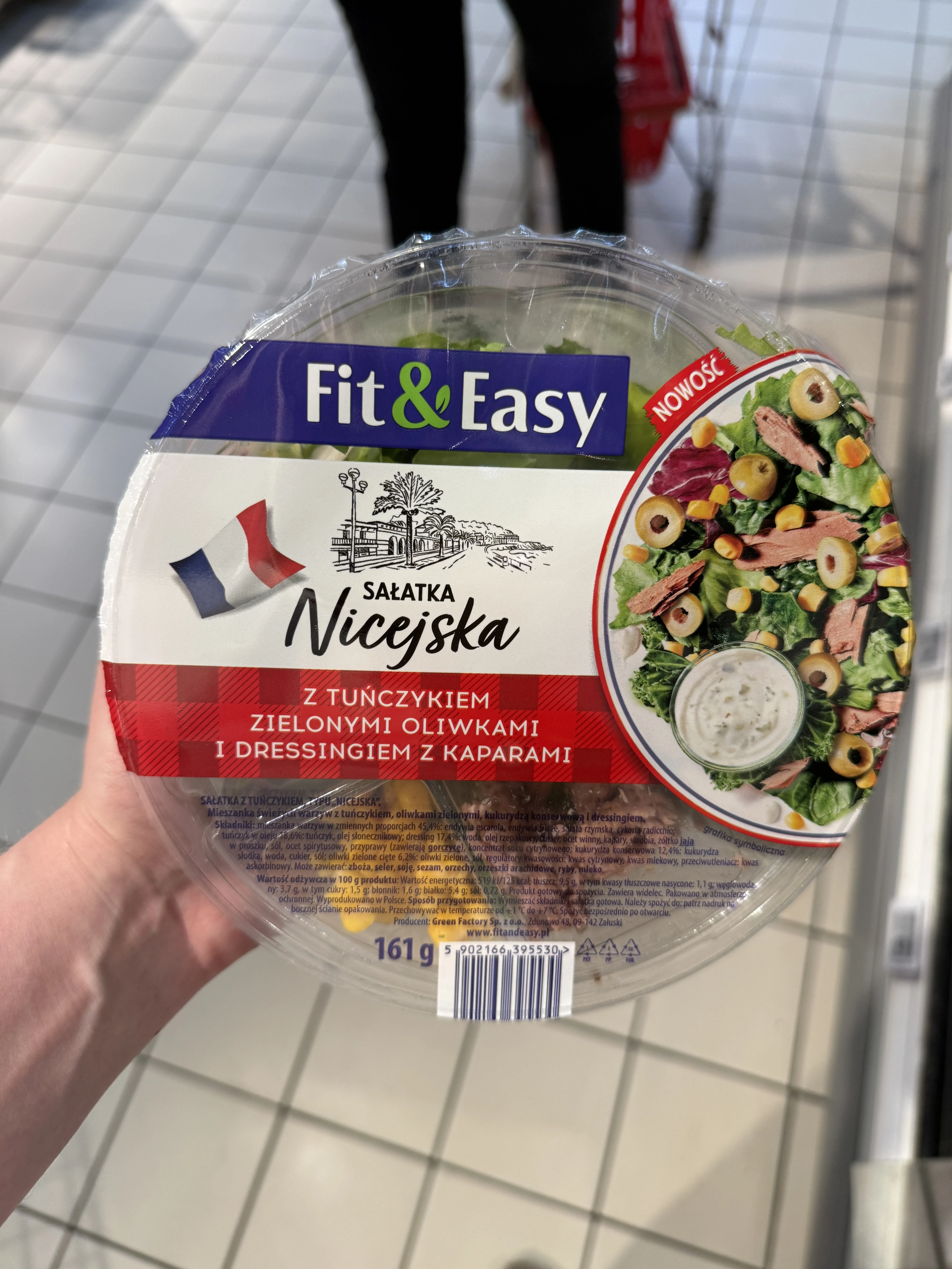 Fit & Easy Sałatka Nicejska z tuńczykiem zielonymi oliwkami i dressingiem z kaparami | 161g