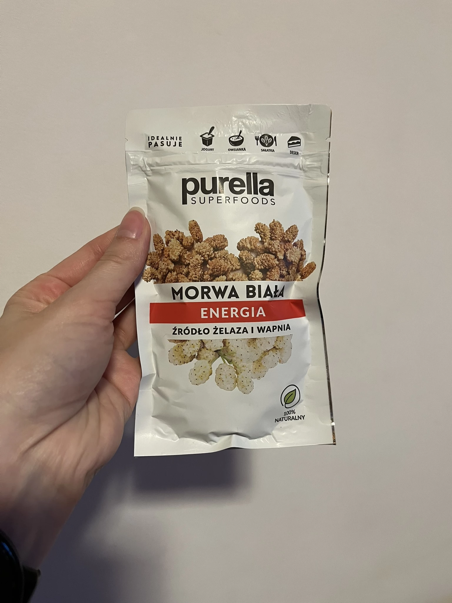 Purella Superfoods Morwa Biała suszone owoce BIO | 45g