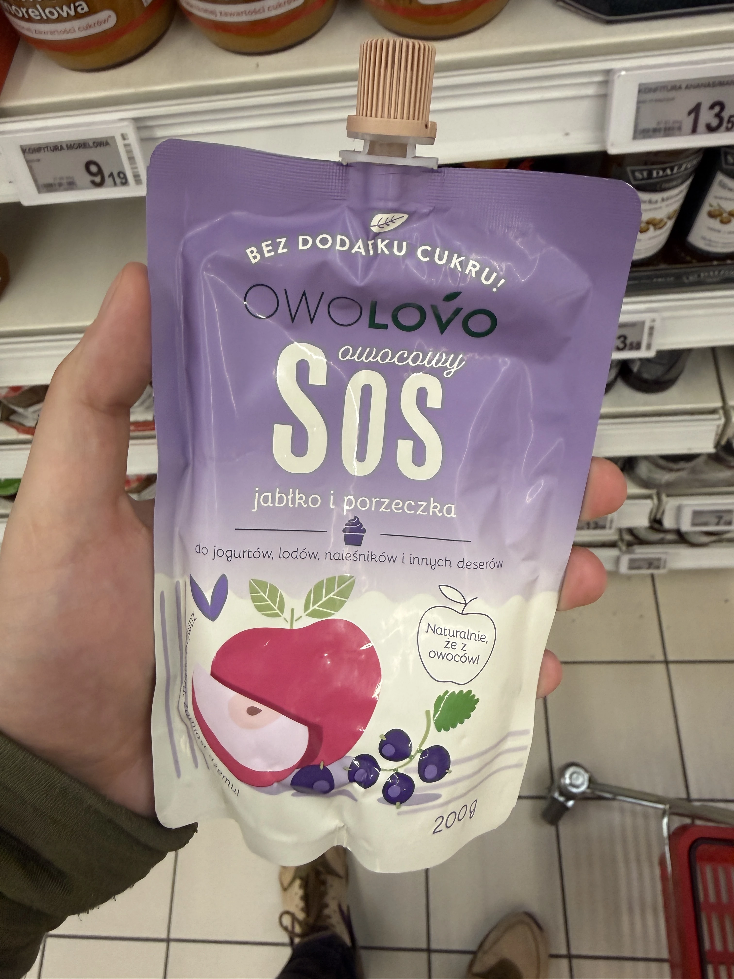 Owolovo Sos Owocowy Jabłko Porzeczka Czarna | 200g