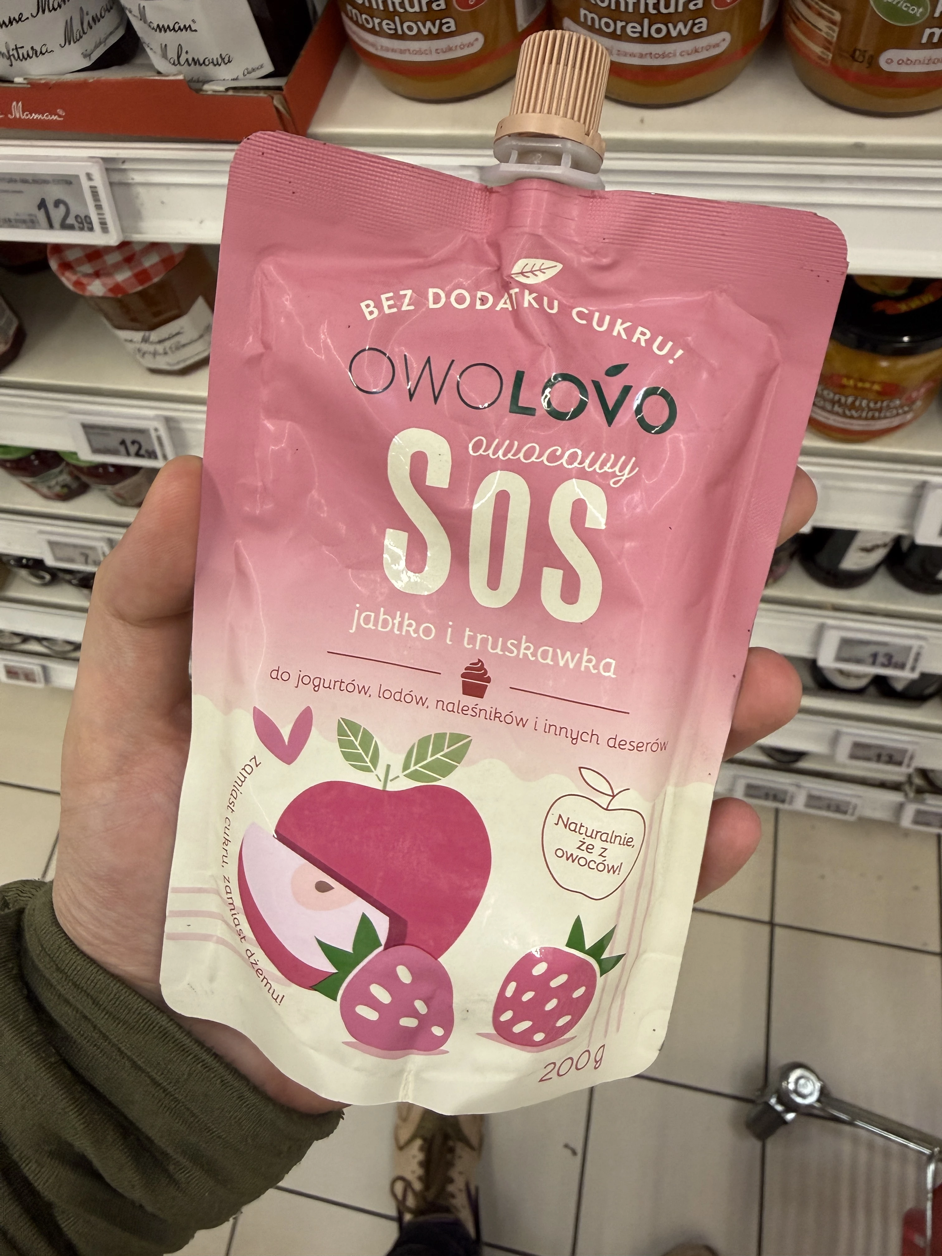 Owolovo Sos owocowy – jabłko i truskawka | 200g