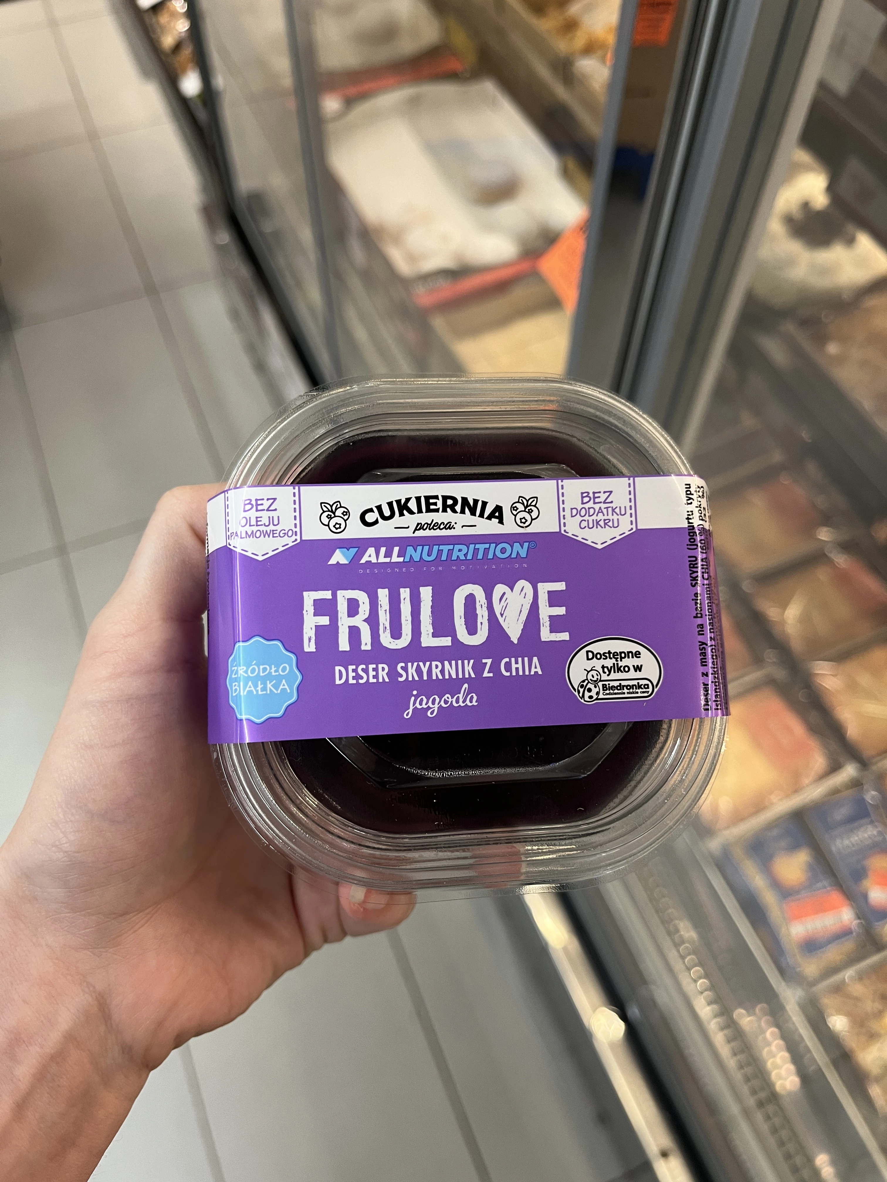 Allnutrition Frulove Deser Skyrnik z Chia Jagoda | 180g