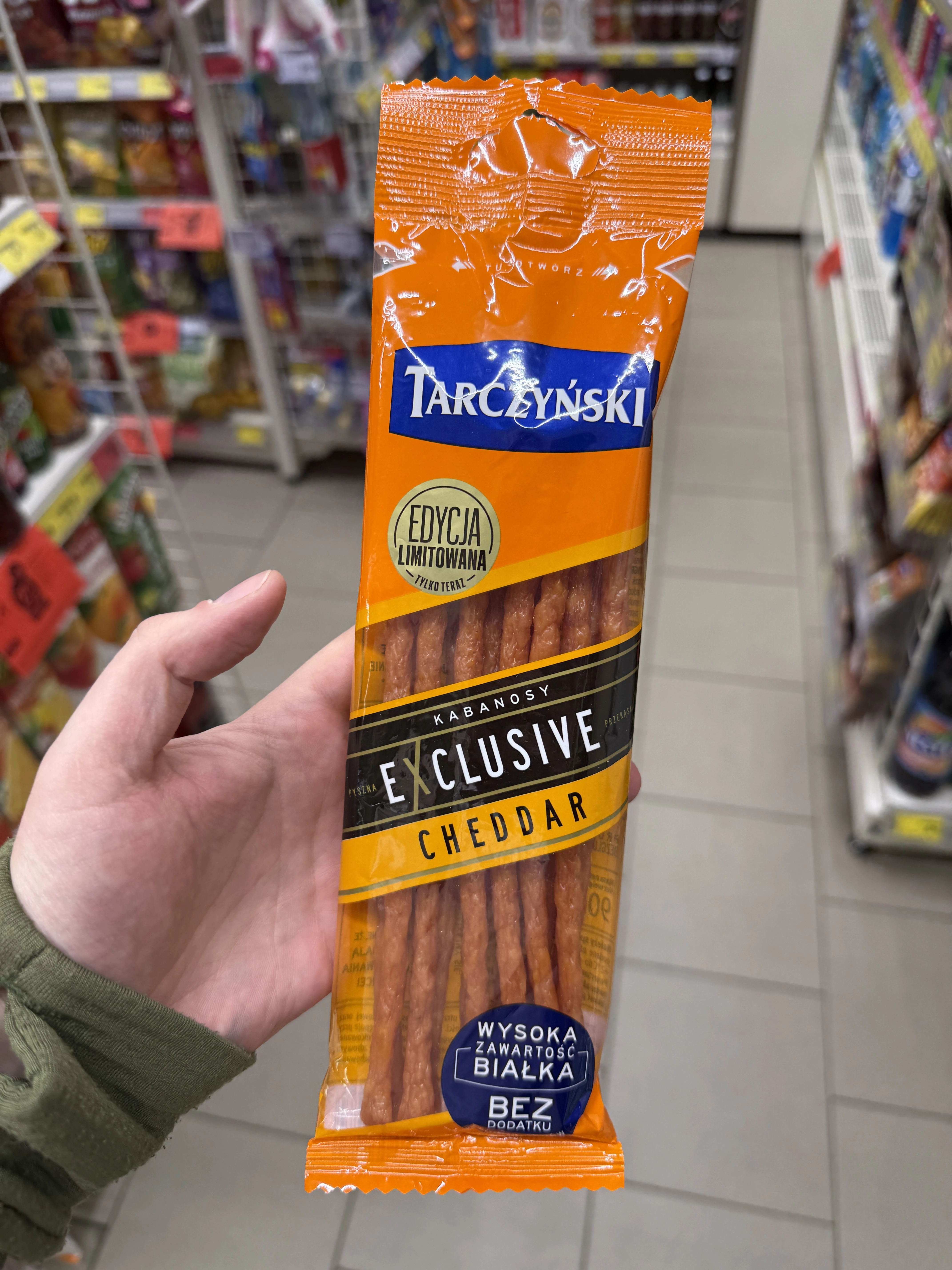 Tarczyński Kabanosy Exclusive o smaku cheddar | 90g