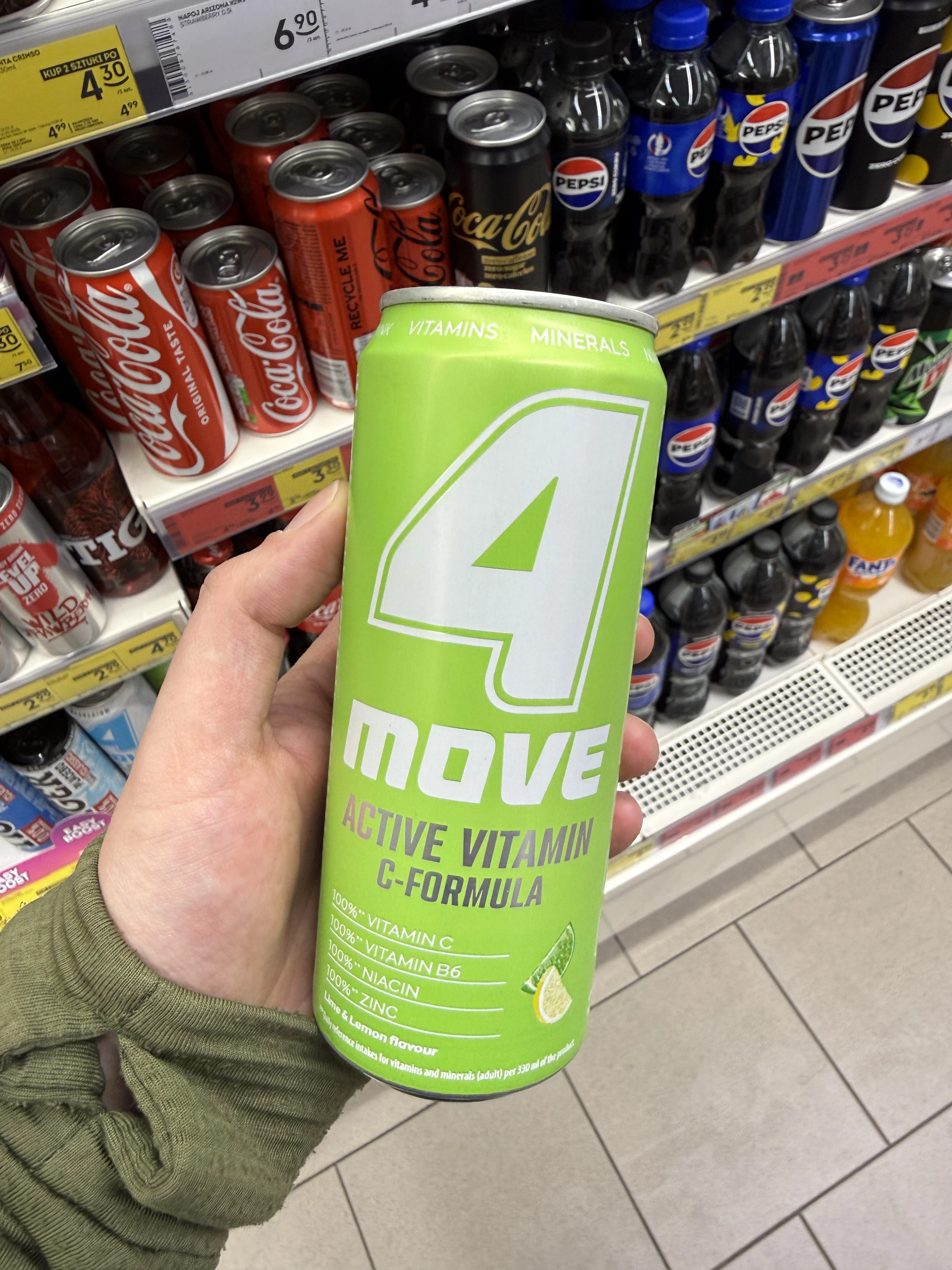 4Move Active Vitamin C-Formula Lime & Lemon | 330ml
