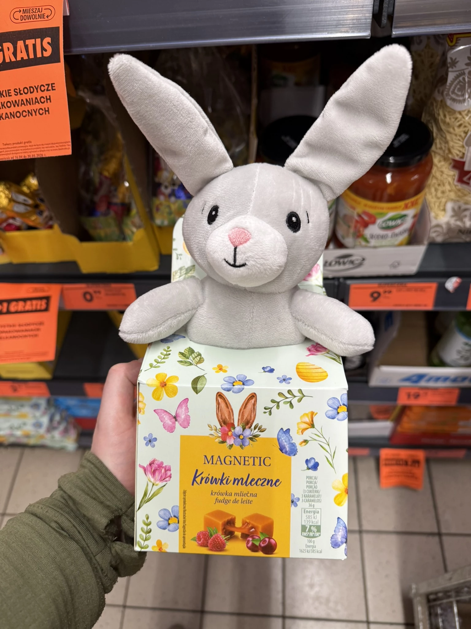 Magnetic Krówki mleczne o smaku malinowym i wiśniowym Maskotka wielkanocna | 90g