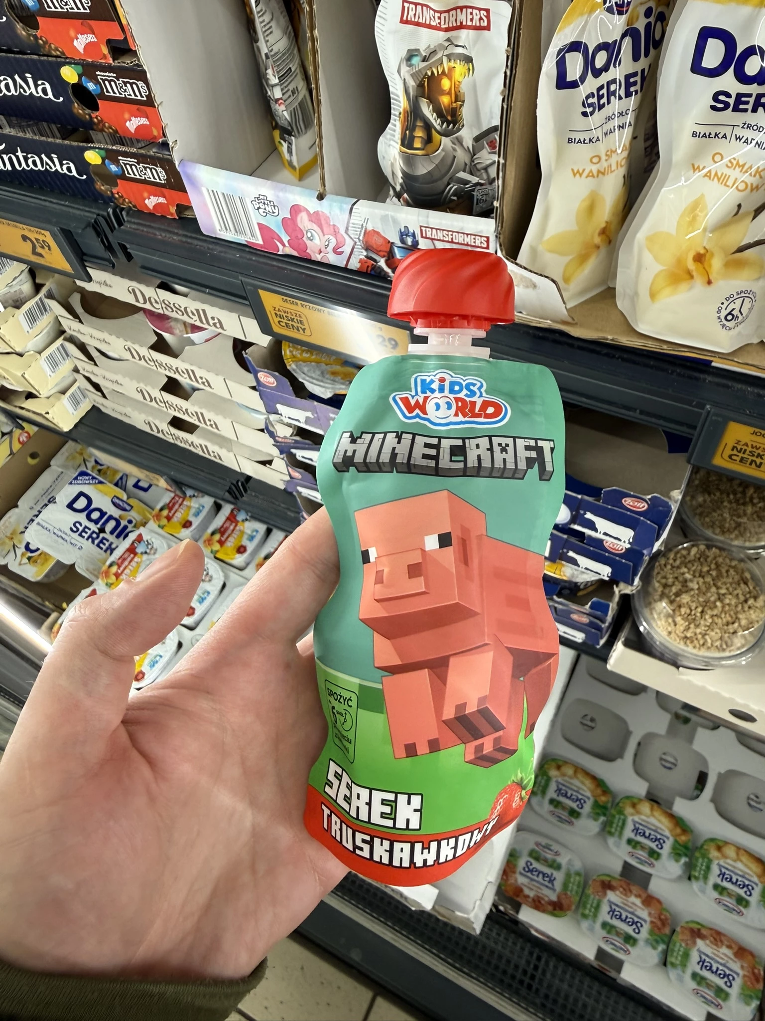 Kids World Minecraft Serek Truskawkowy | 80g