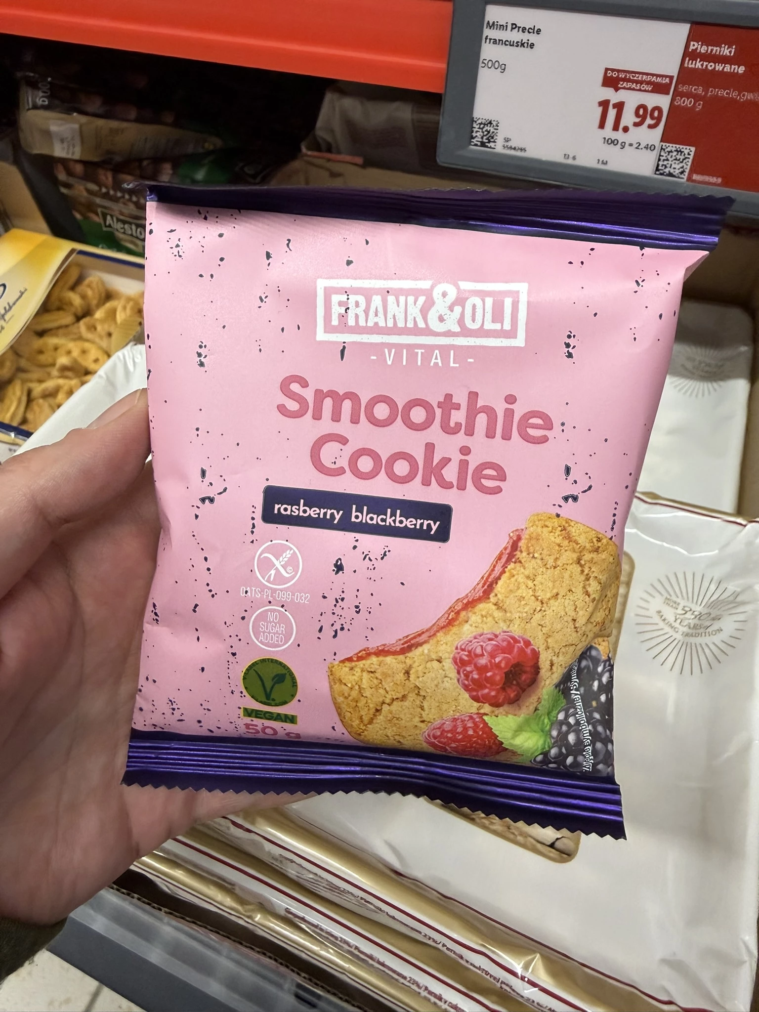 Frank&Oli Smoothie Cookie Malina Jeżyna | 50g
