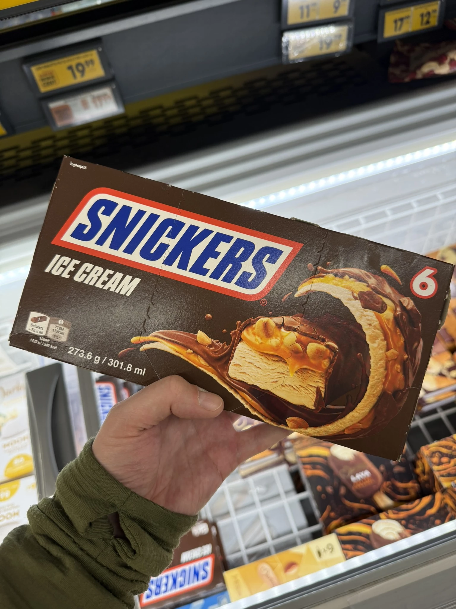 Snickers Baton lodowy multipak 6 szt. / Snickers Ice Cream 6-pack | 273,6g (6 x 45,6g)