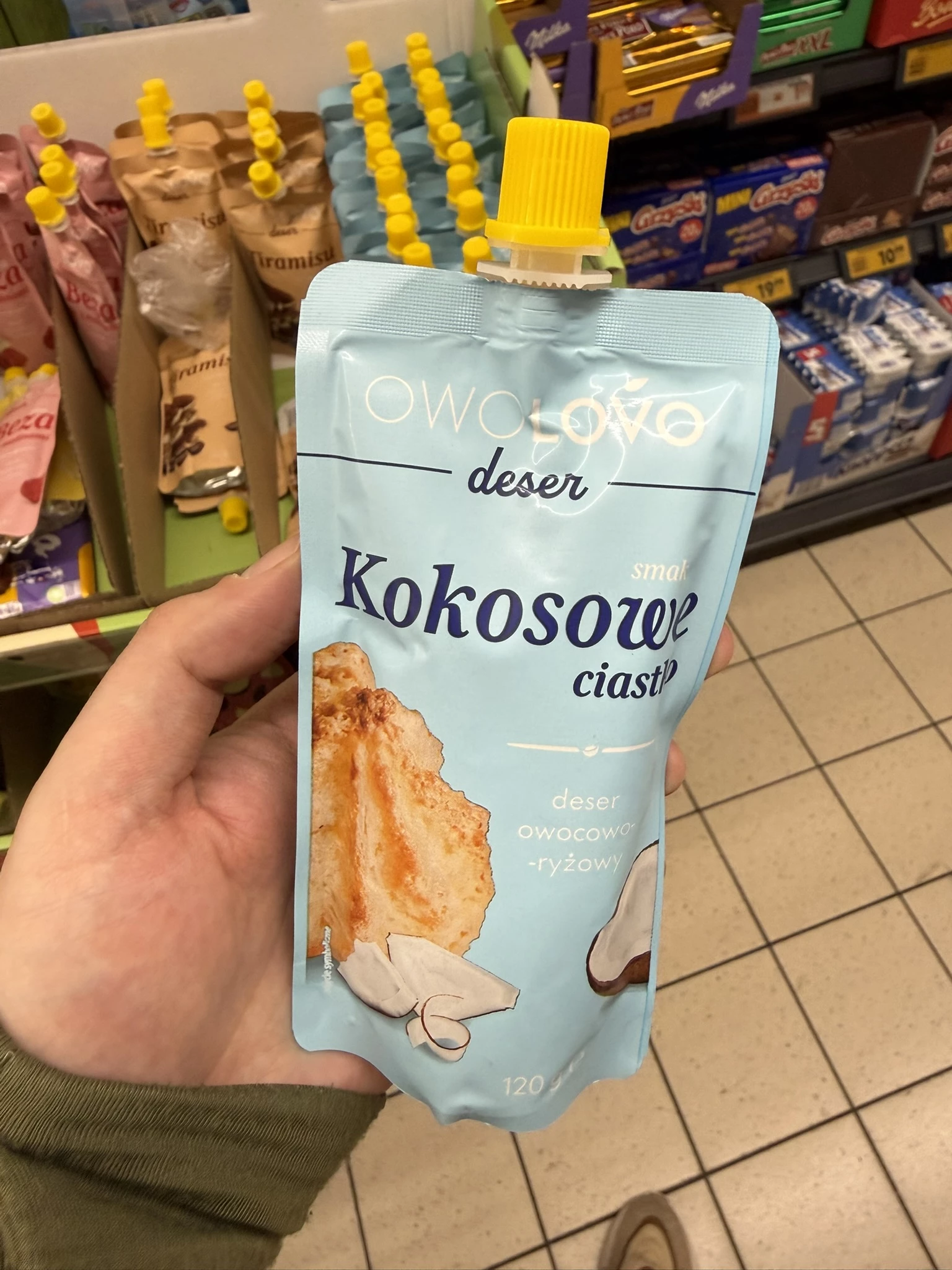 Owolovo Deser smak kokosowe ciastko | 120g
