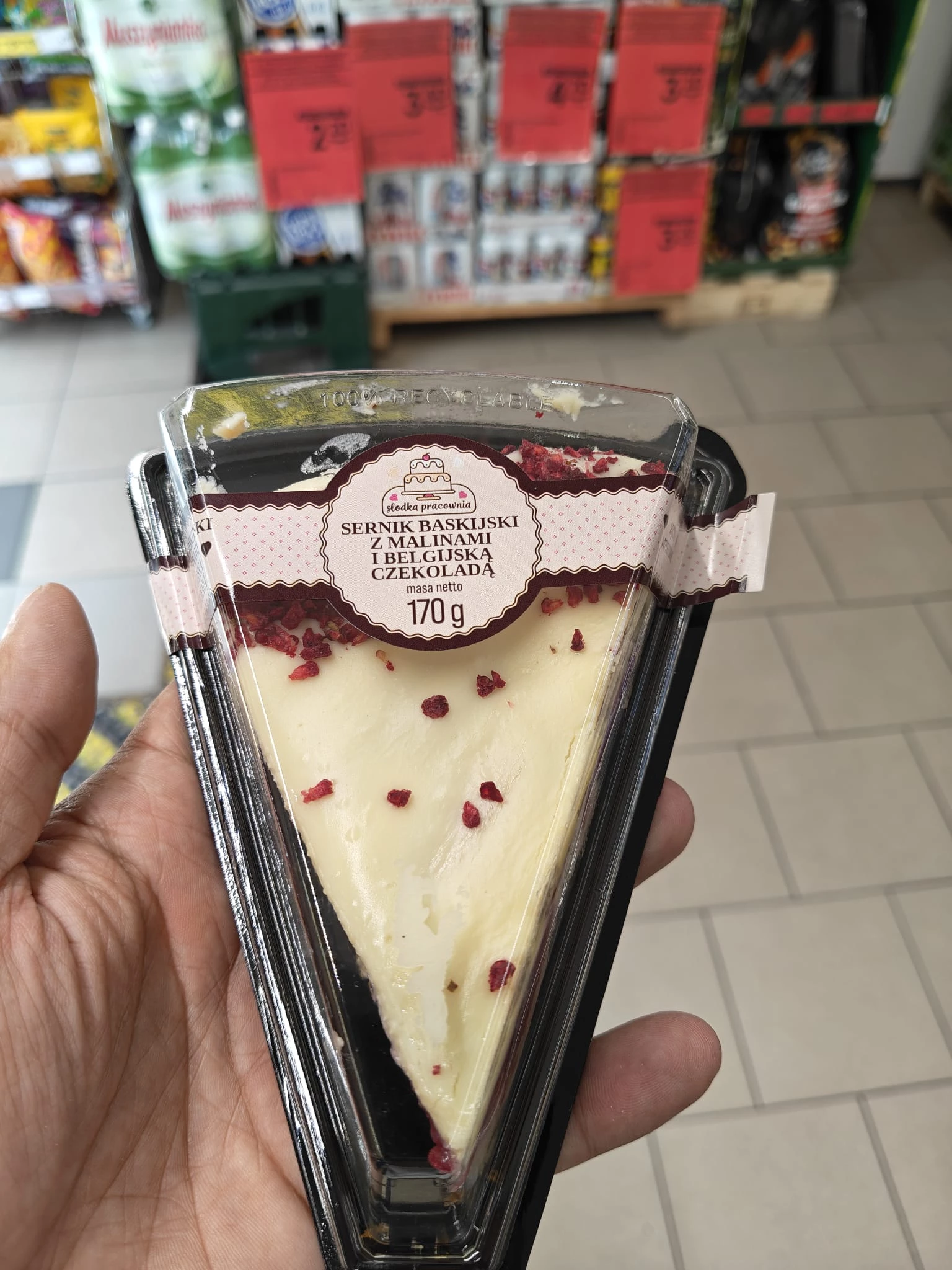 Sernik Baskijski z Malinami i Belgijską Czekoladą Słodka Pracowni | 170g