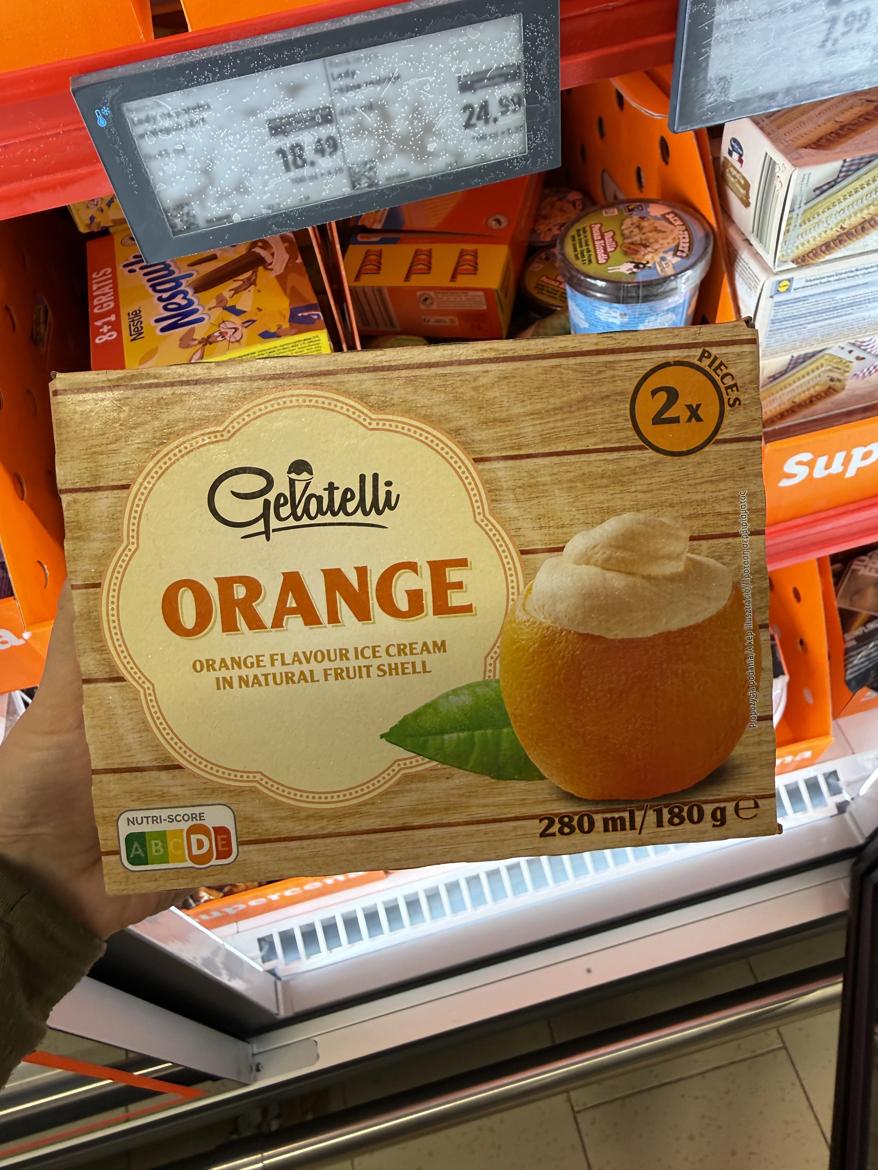 Gelatelli Lody w naturalnej skórce owocu (pomarańcza) | 180g