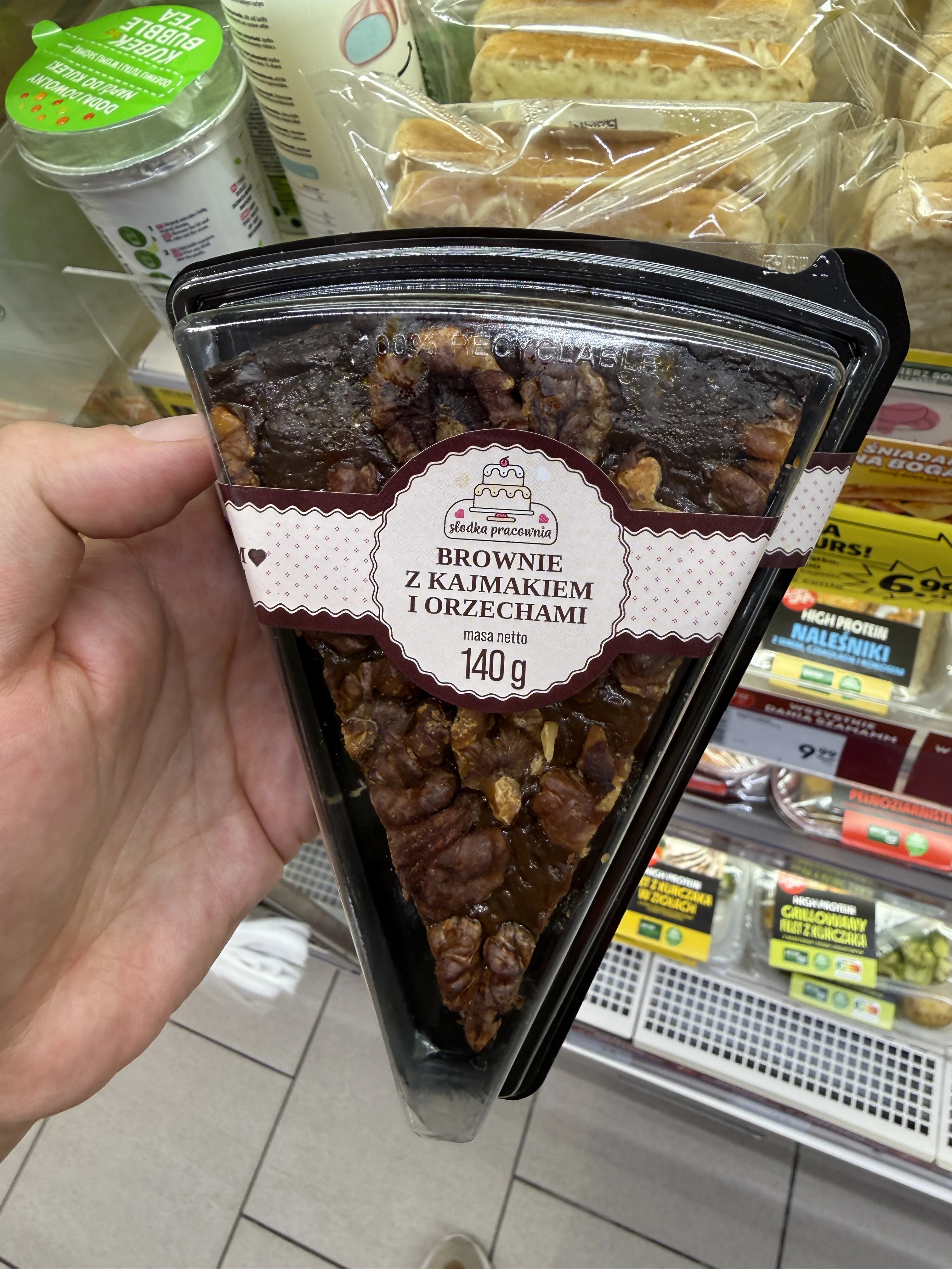 Słodka Pracownia Brownie z kajmakiem i orzechami | 140g