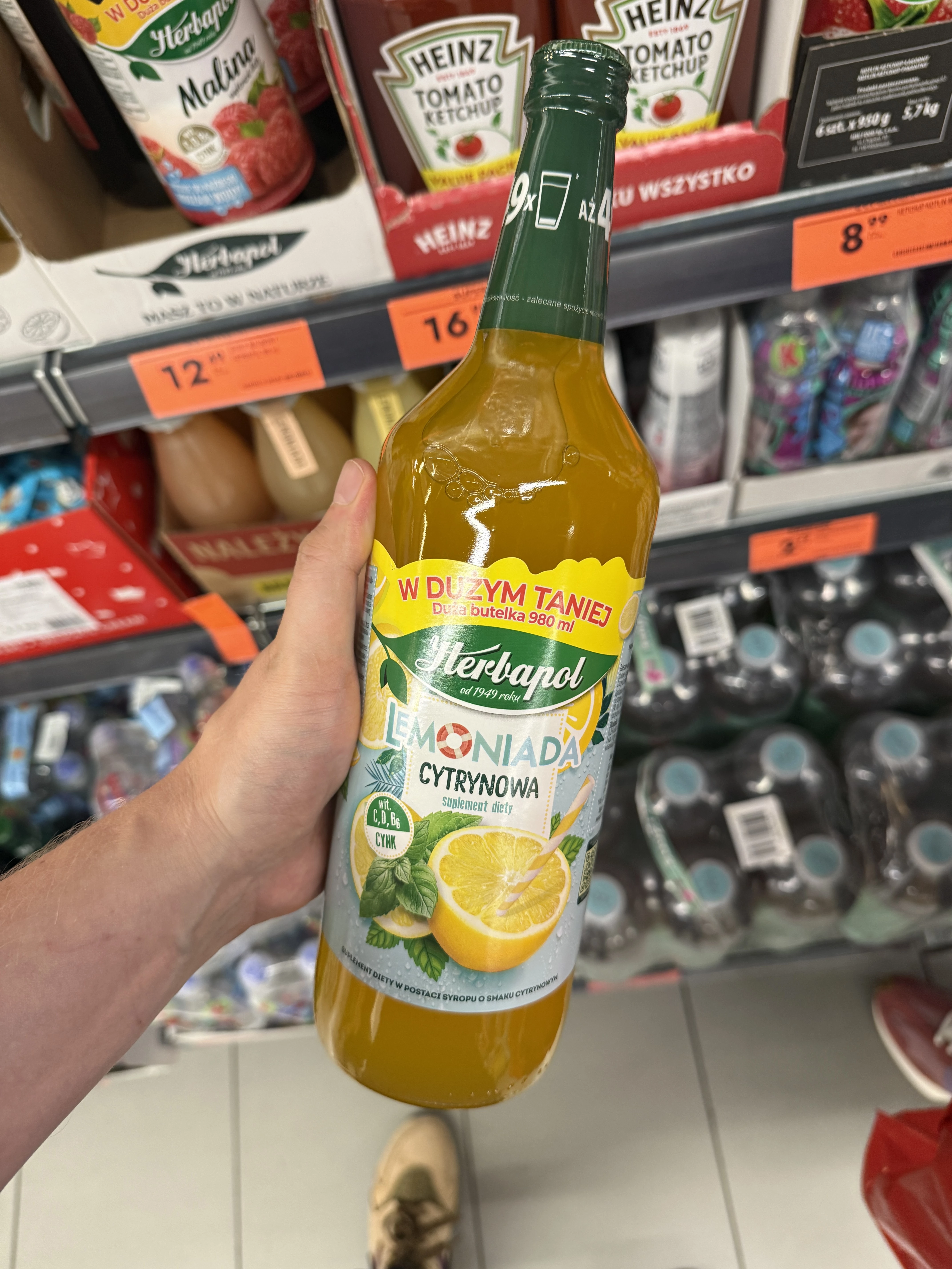 Herbapol Cytryna Lemoniadowa Syrop Suplement Diety | 980ml