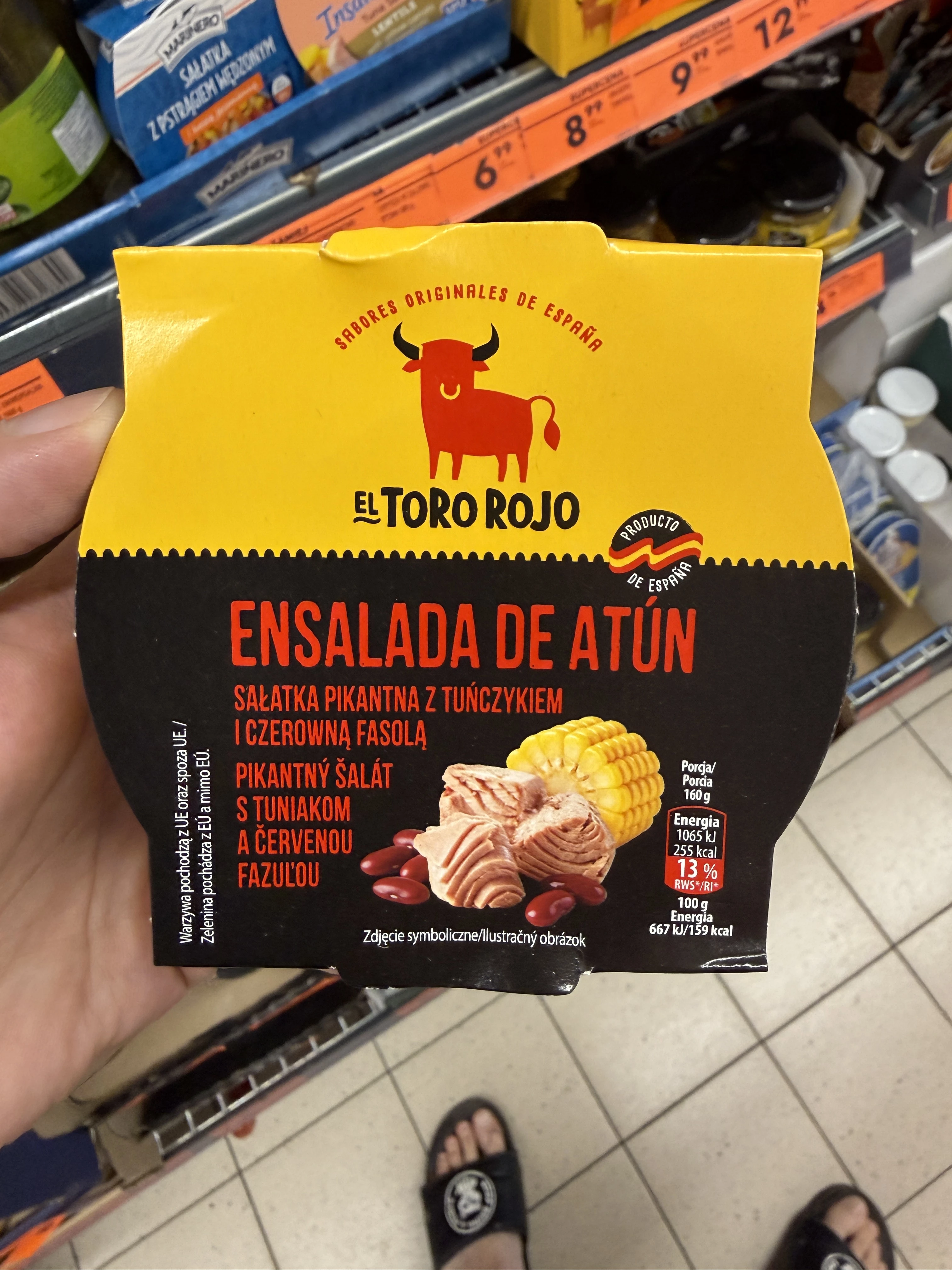 El Toro Rojo Sałatka z tuńczyka pikantna z czerwoną fasolą | 160g