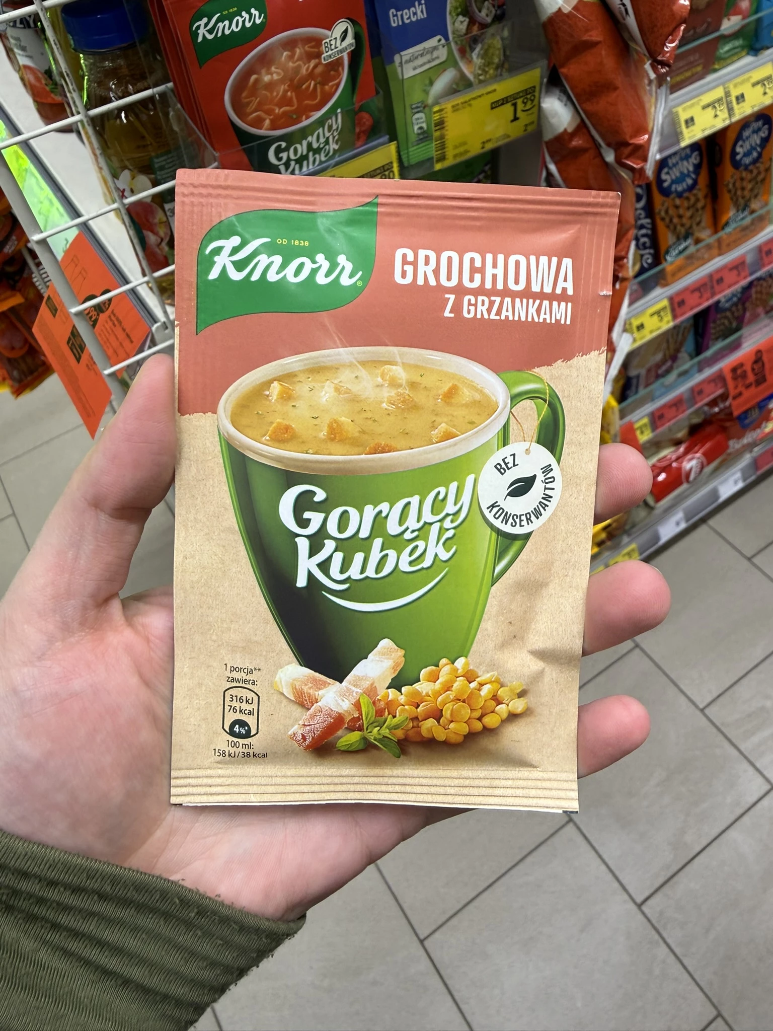 Knorr Gorący Kubek Grochowa z Grzankami | 21g