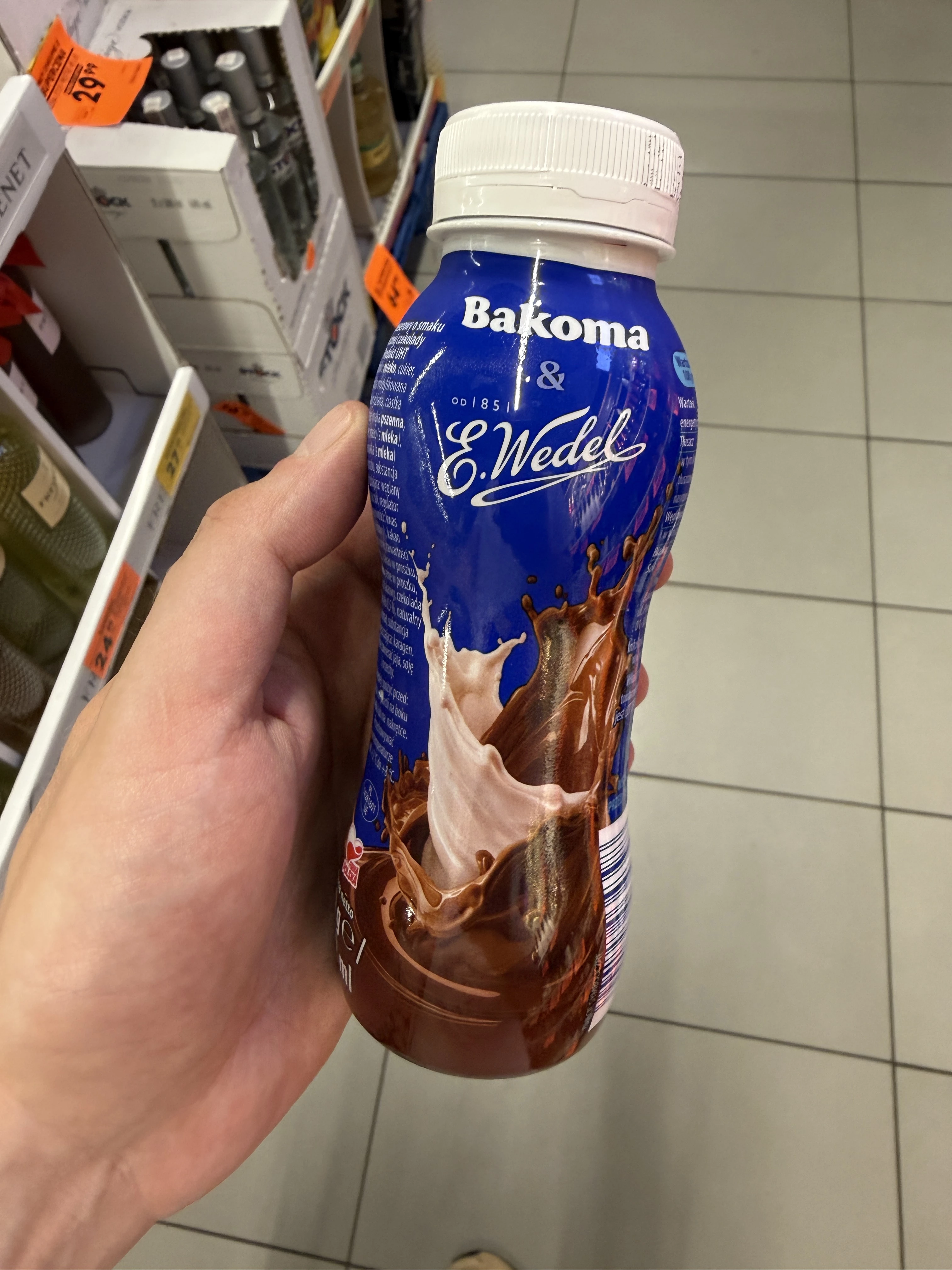 Bakoma & E.Wedel Napój deserowy o smaku mlecznej czekolady | 250g / 242ml