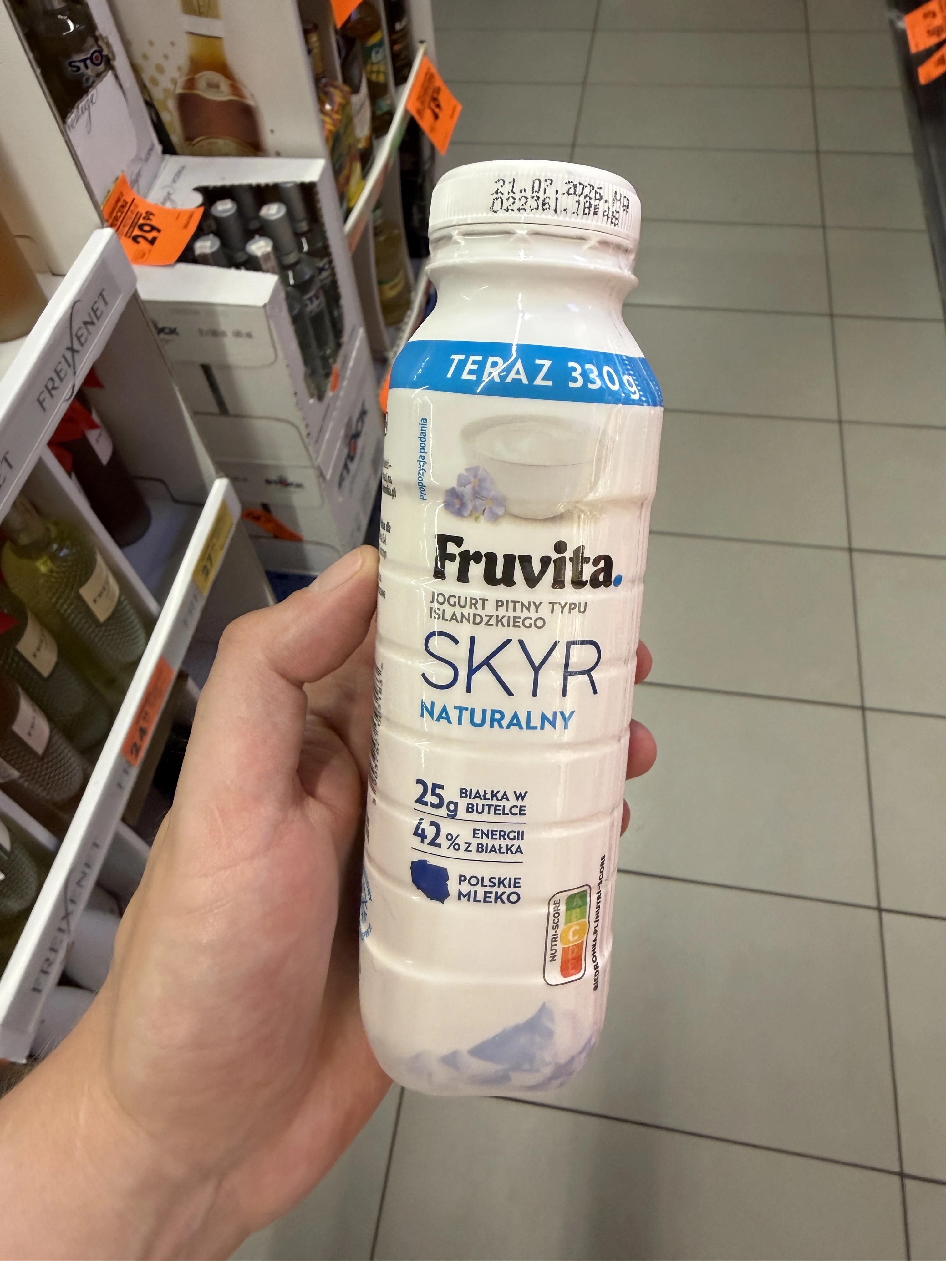 Fruvita Skyr Naturalny jogurt pitny | 330g