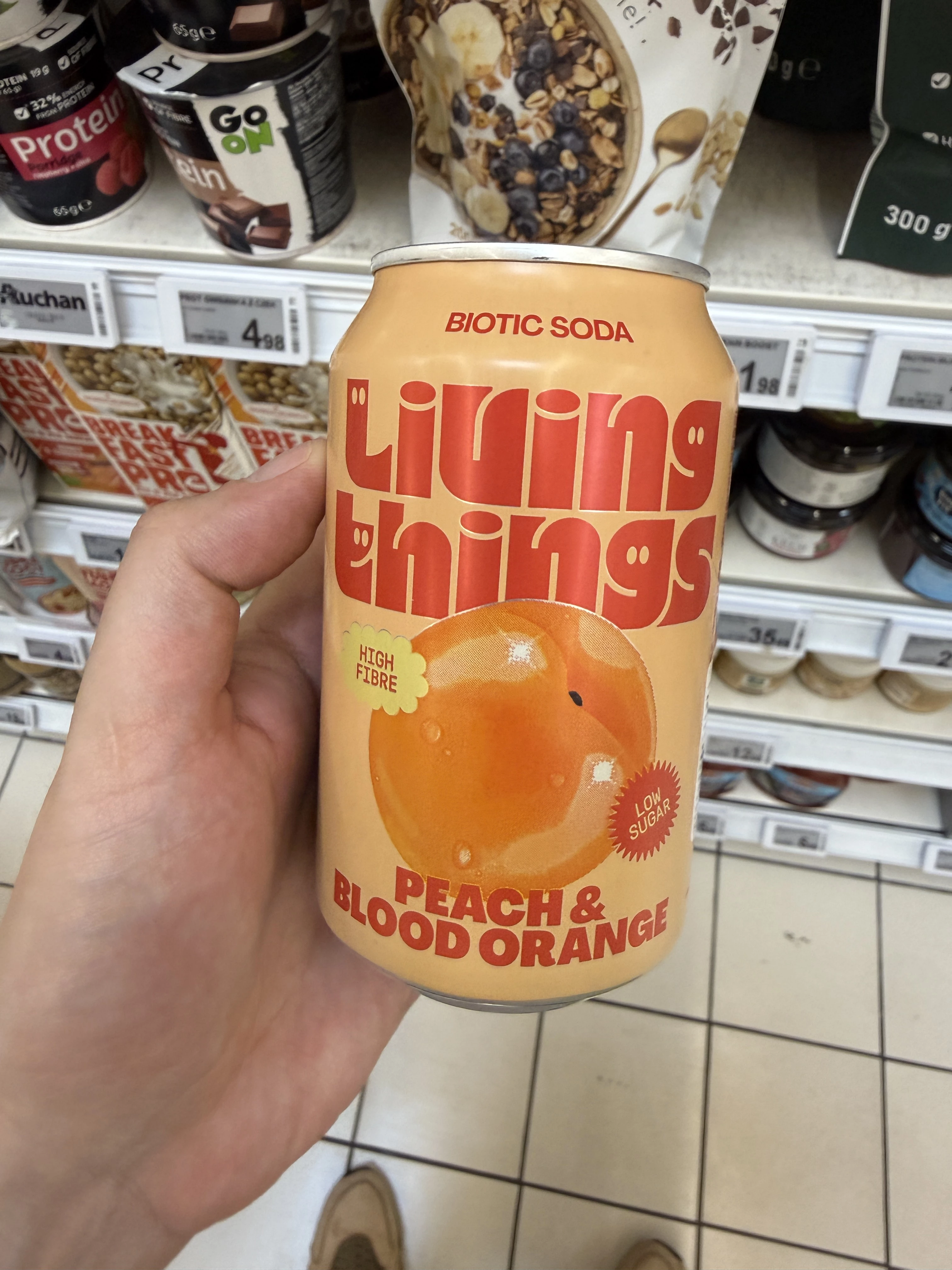 Living Things Peach & Blood Orange Biotic Soda | 330ml