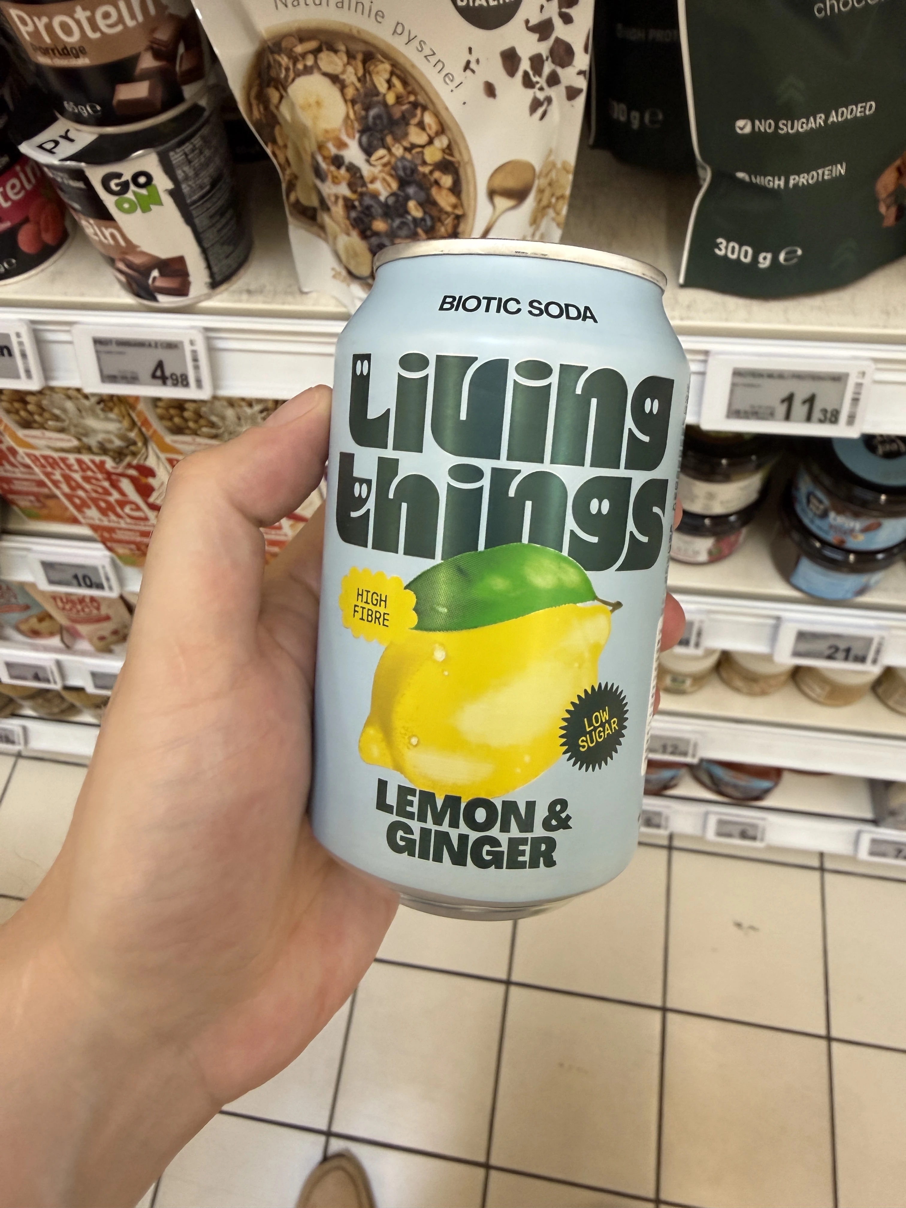 Living Things Lemon & Ginger Prebiotic Soda | 330ml
