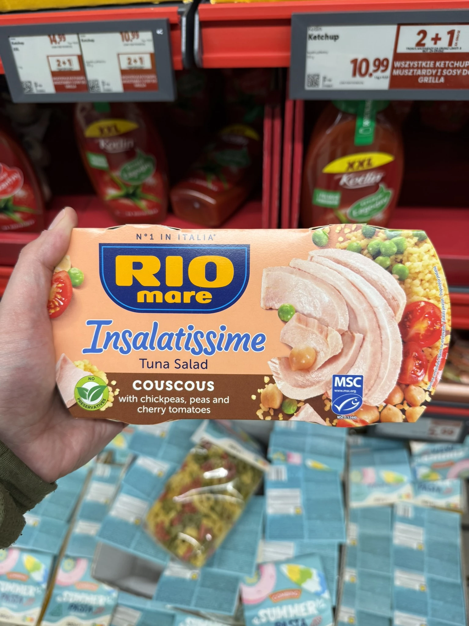 Rio Mare Insalatissime Sałatka z tuńczykiem Kuskus z ciecierzycą groszkiem i pomidorkami | 320g