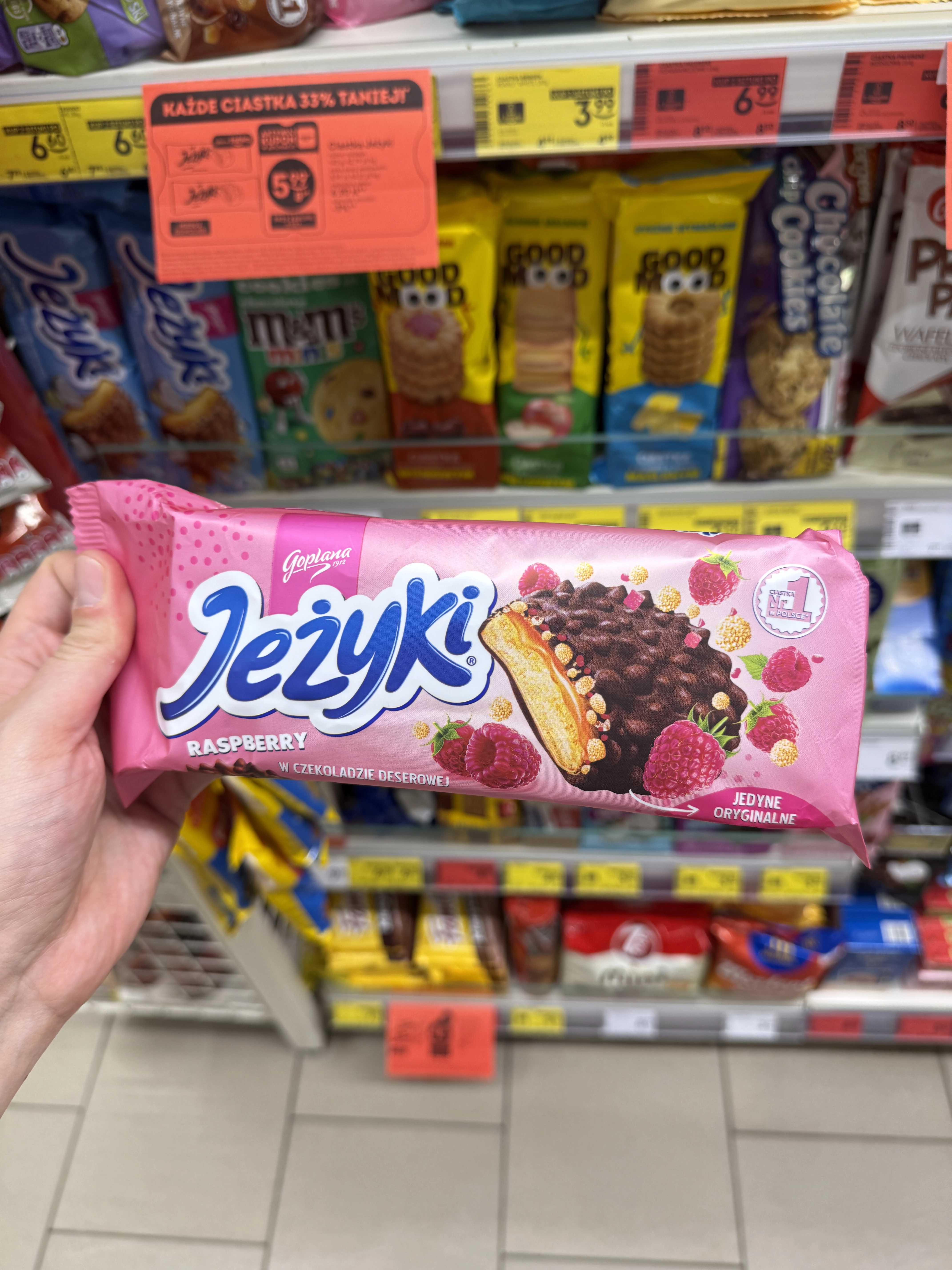 Jeżyki malinowe w czekoladzie deserowej | 140g