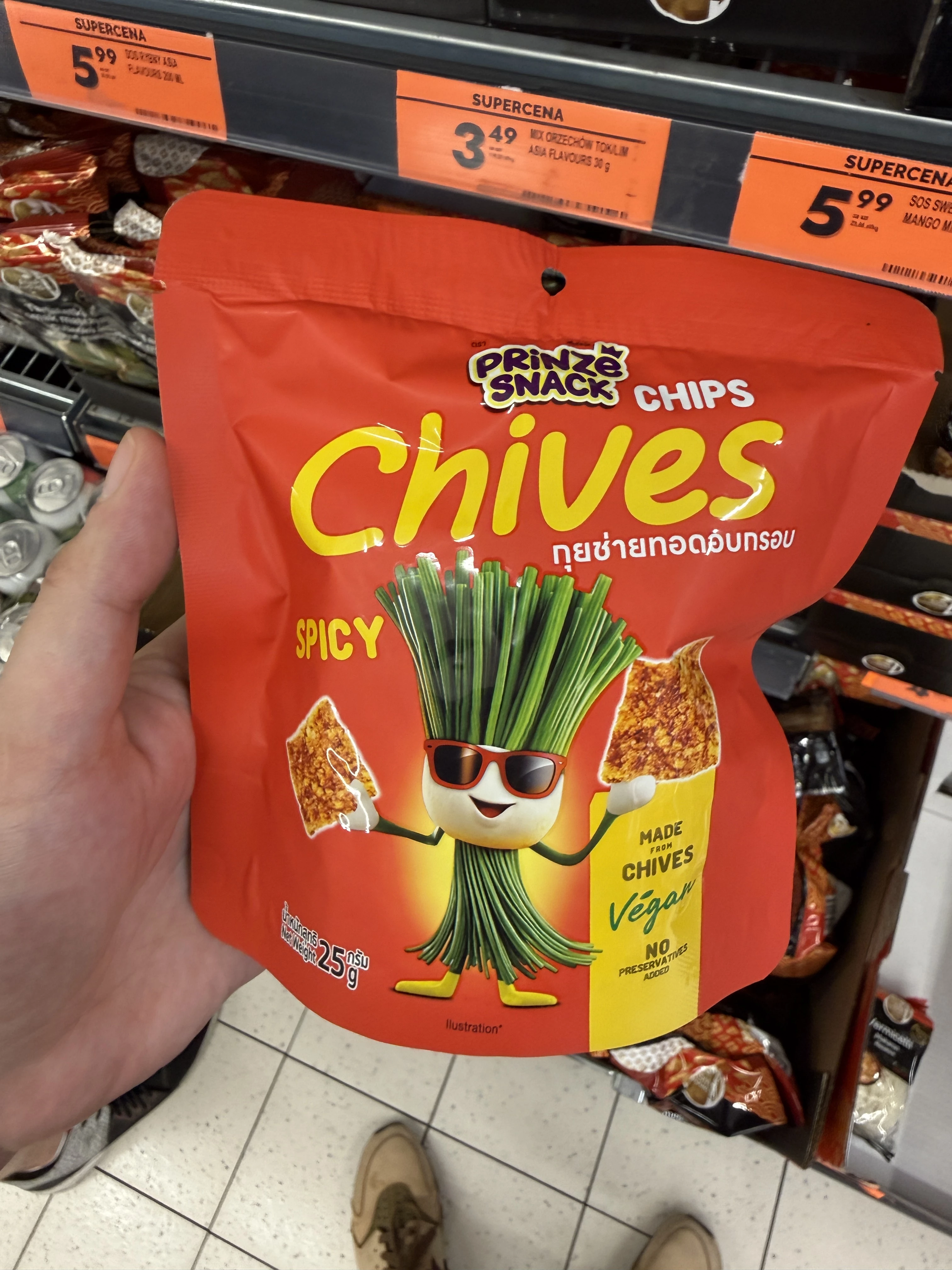 Prinze Snack Chips Chives Spicy | 25g
