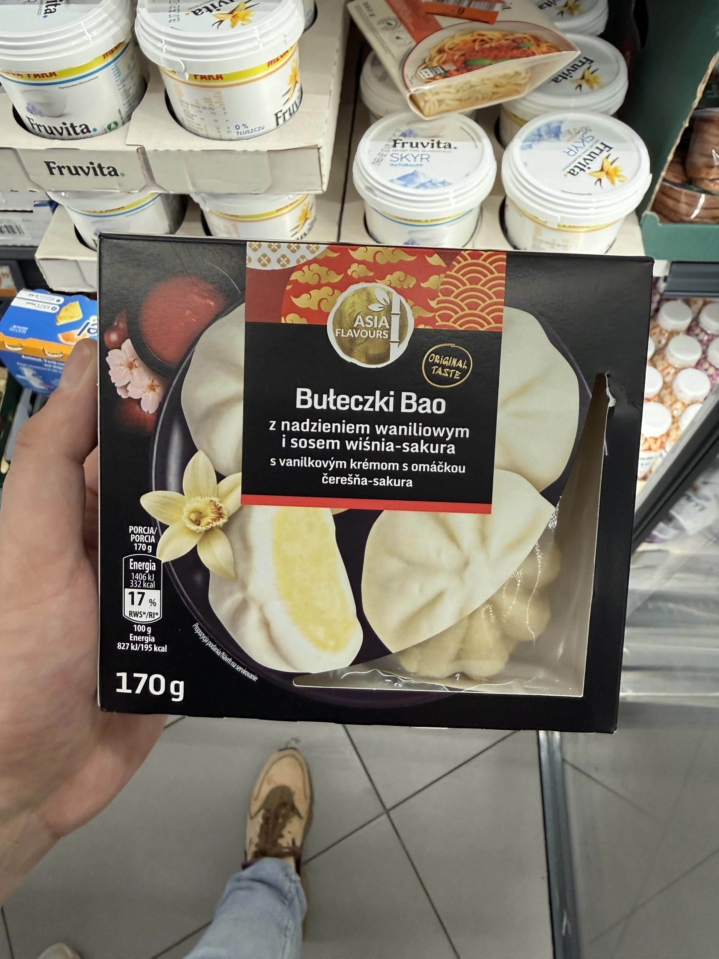 Asia Flavours Bułeczki Bao z nadzieniem waniliowym i sosem wiśnia-sakura | 170g