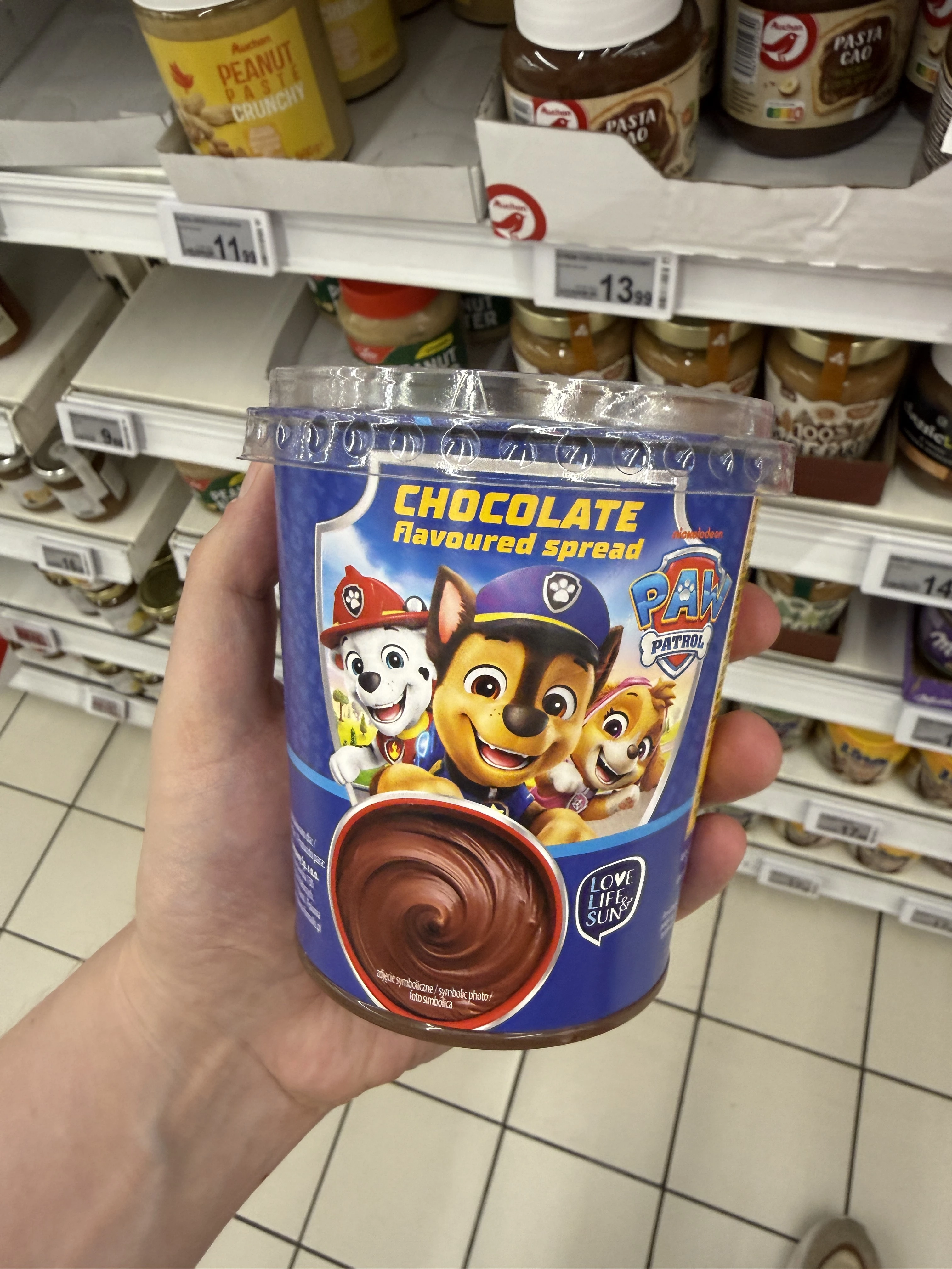 Paw Patrol Chocolate Flavoured Spread / Krem do smarowania o smaku czekoladowym Psi Patrol | 400g