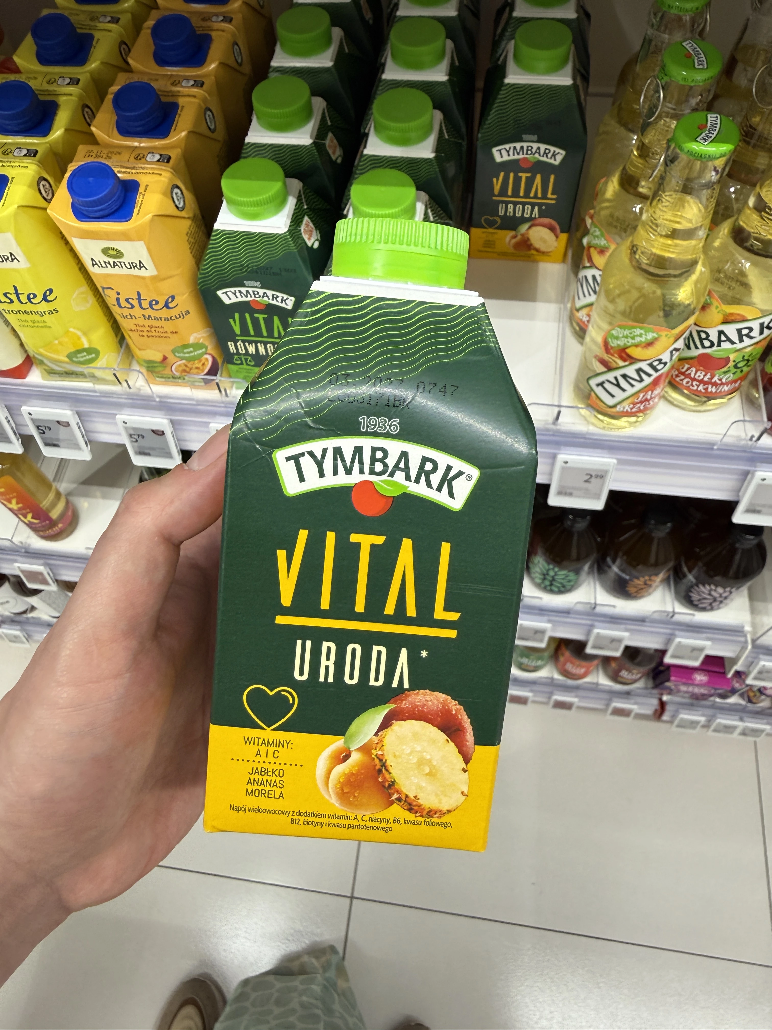 Tymbark Vital Uroda jabłko ananas morela | 500ml
