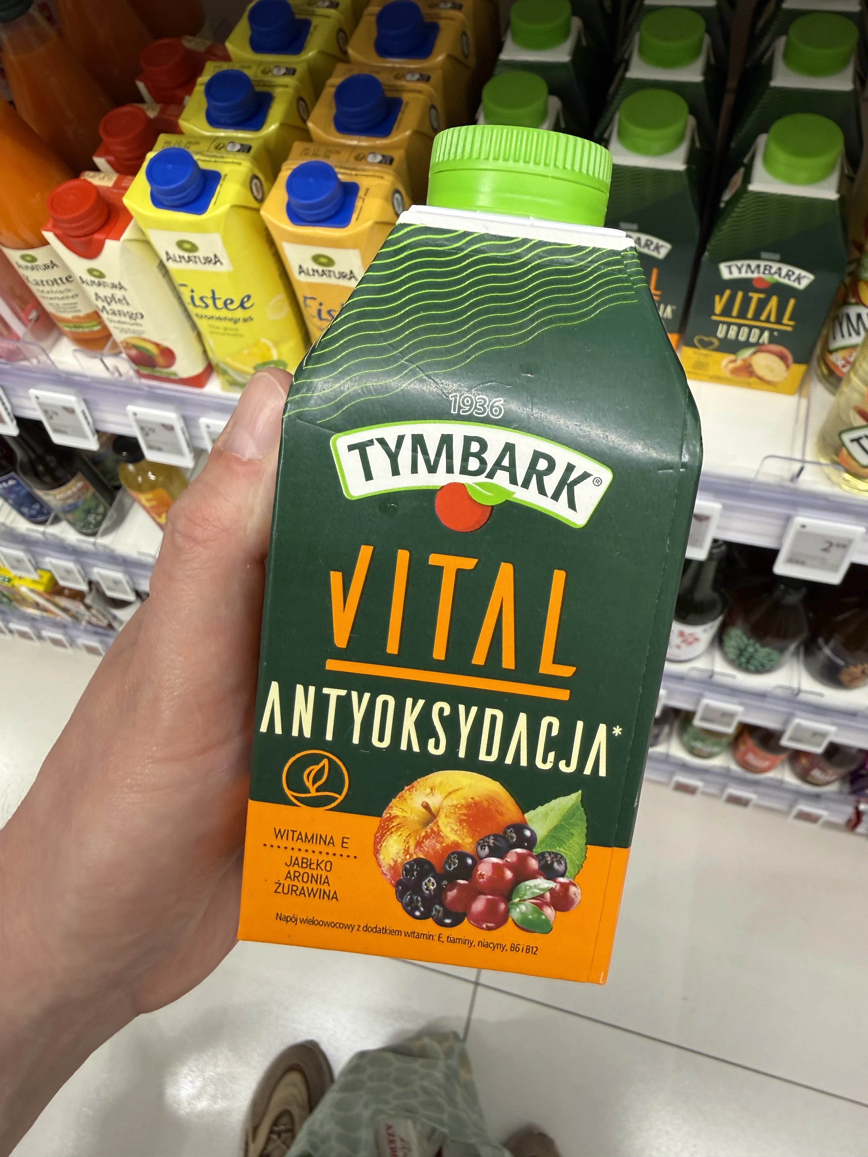 Tymbark Vital Antyoksydacja jabłko aronia żurawina | 500ml