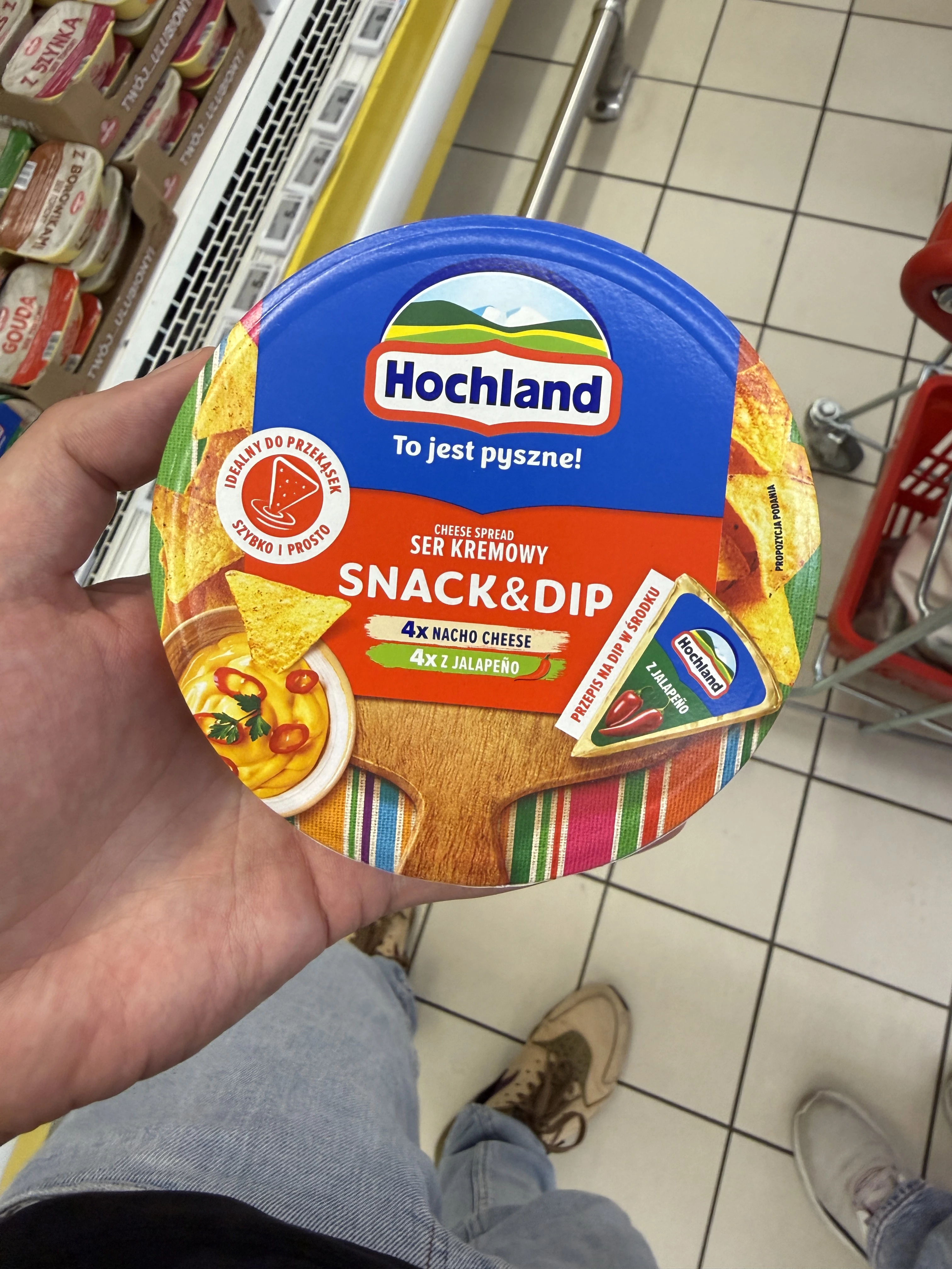 Hochland Ser kremowy Snack & Dip w trójkącikach | 140g