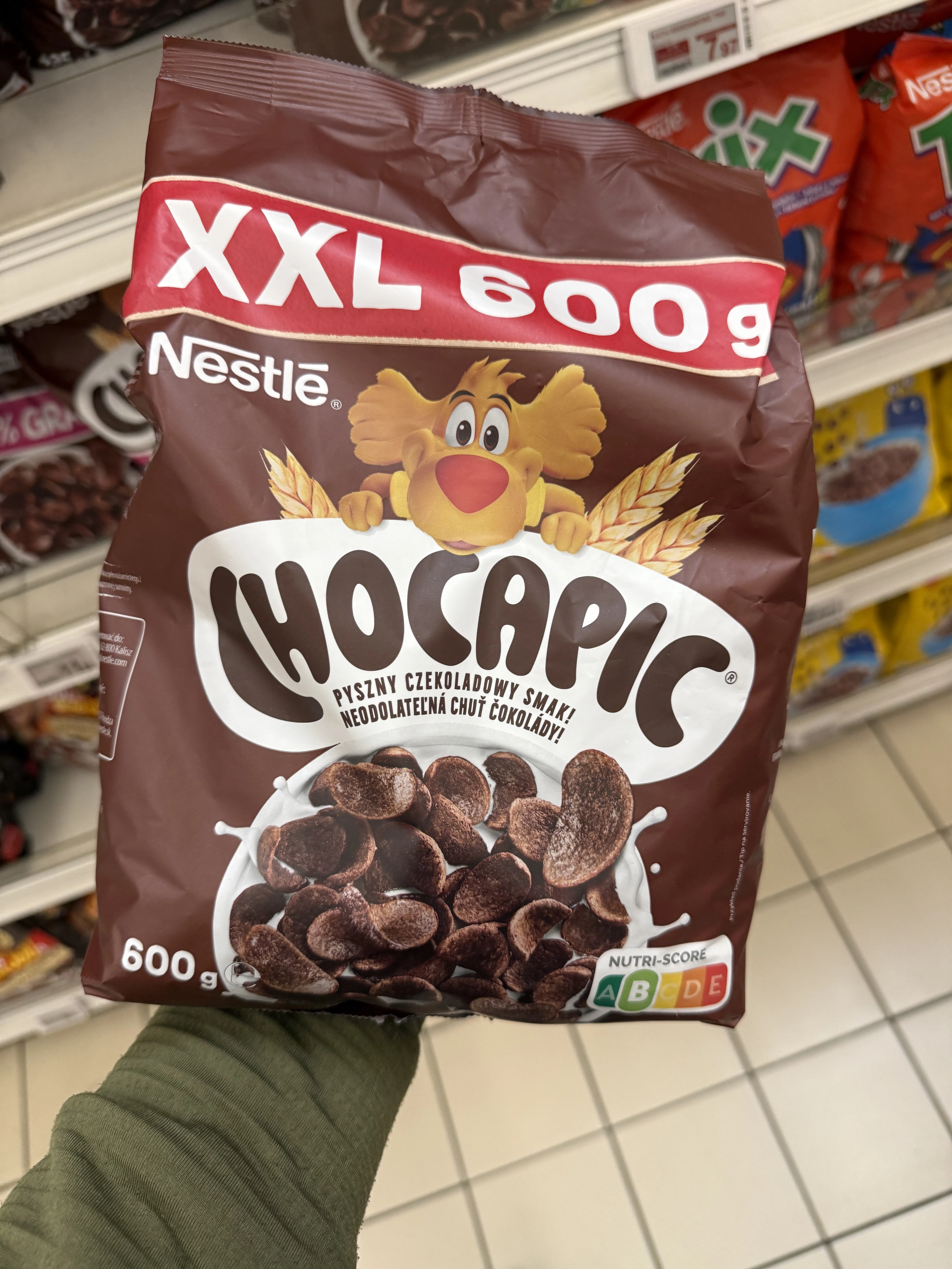 Nestlé Chocapic XXL Zbożowe muszelki o smaku czekoladowym | 600g