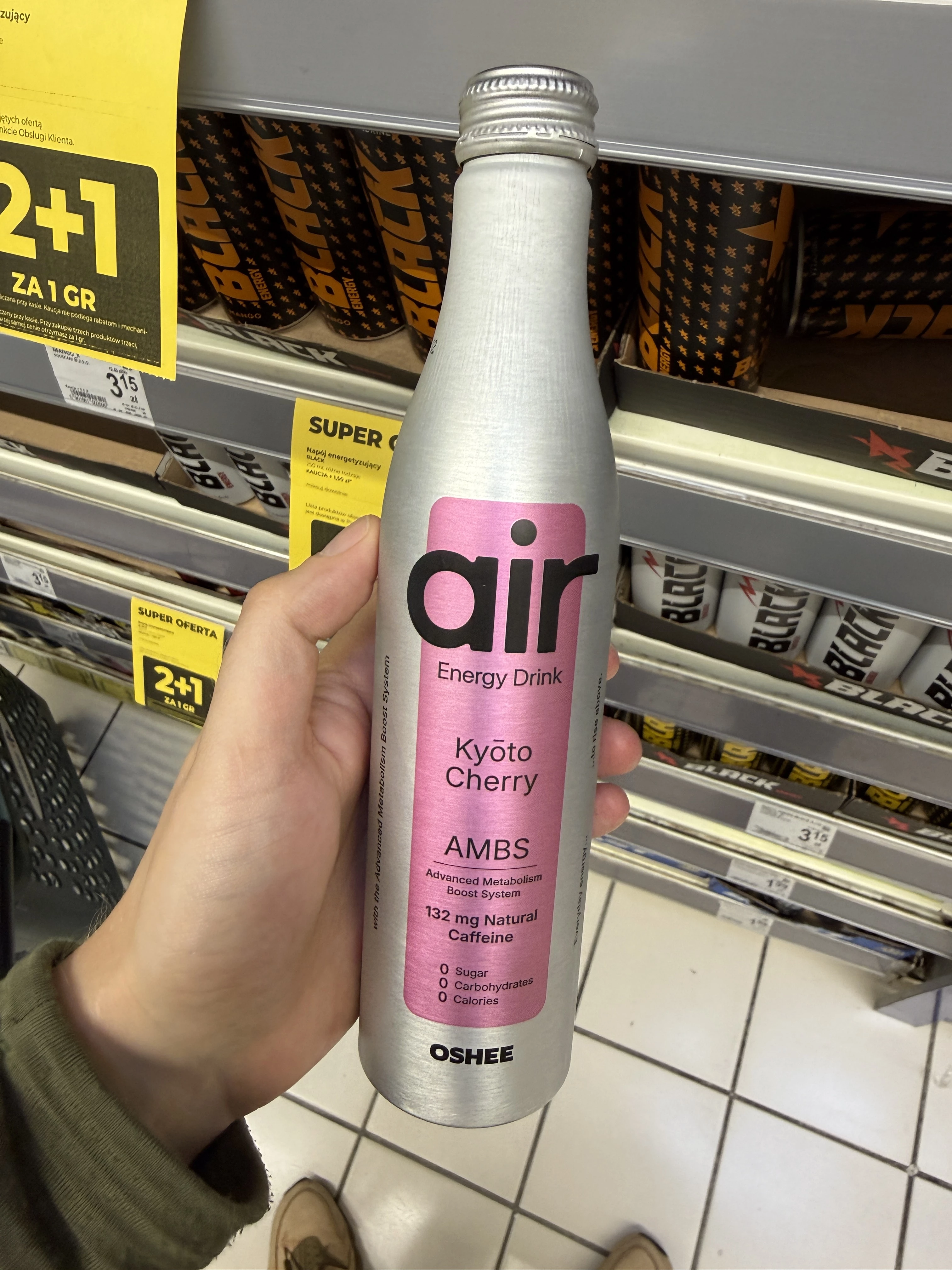 Oshee Air Energy Drink Kyoto Cherry Zero | 330ml