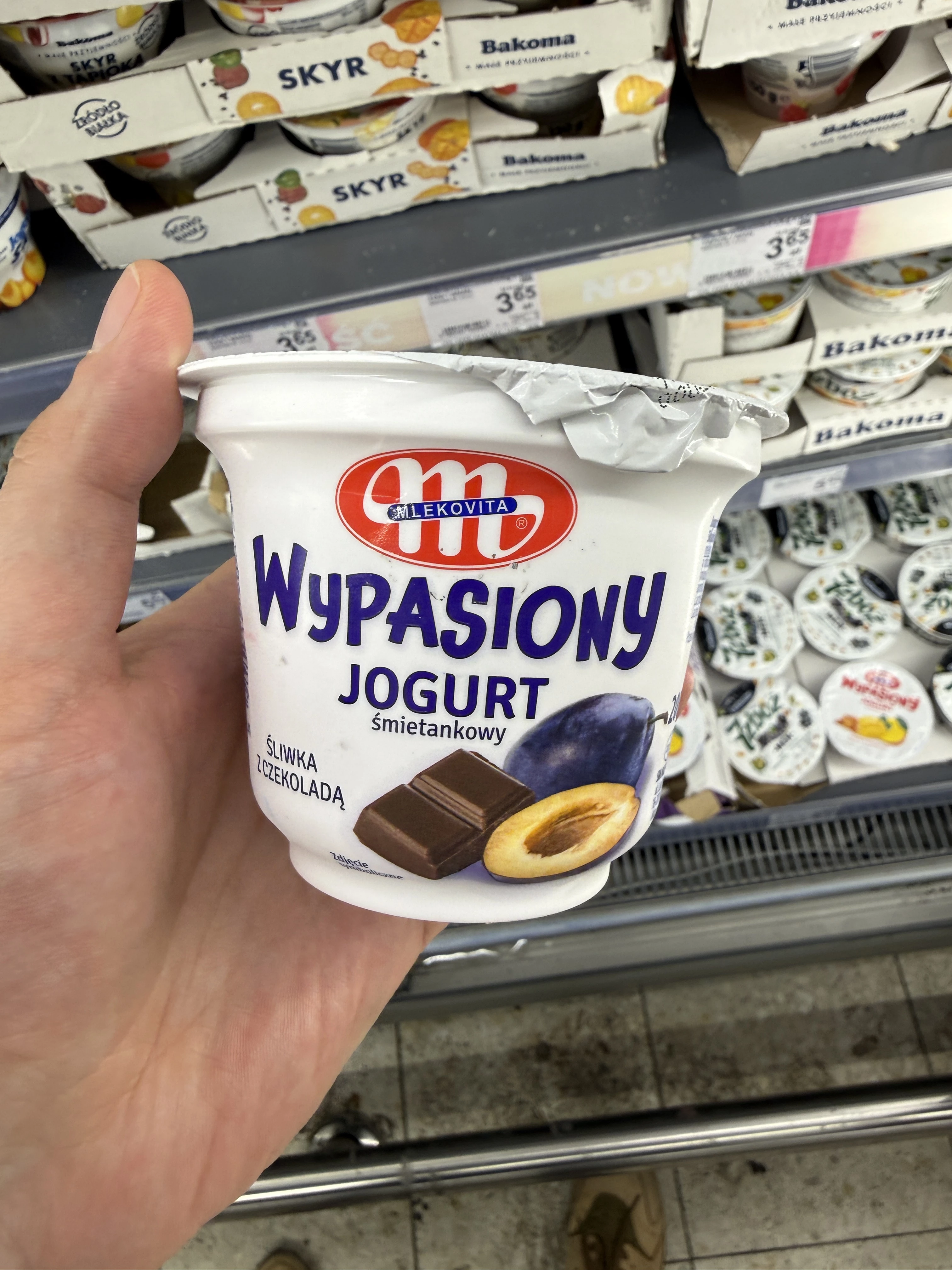 Mlekovita Wypasiony jogurt śmietankowy śliwka z czekoladą | 200g