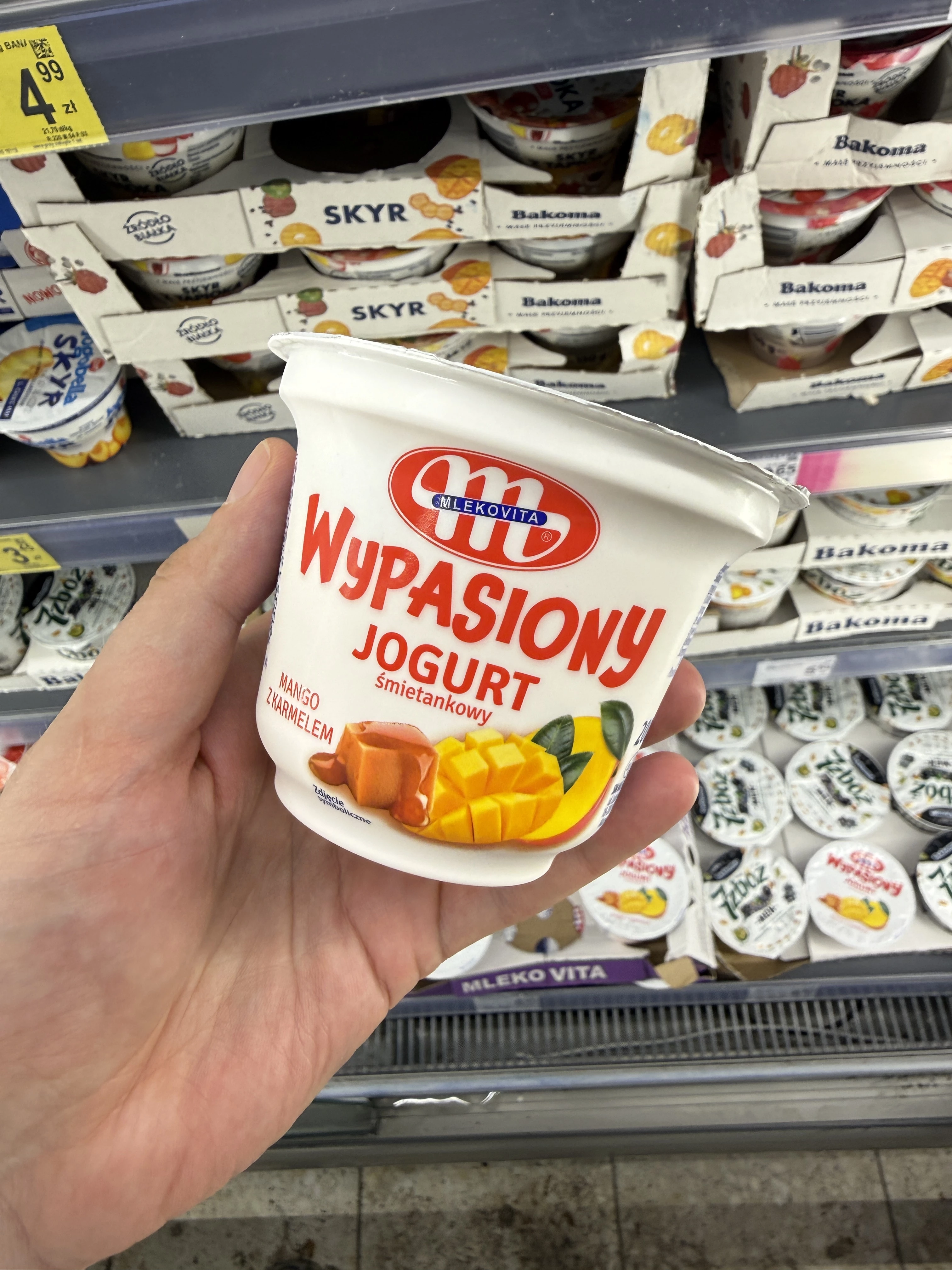 Mlekovita Wypasiony jogurt śmietankowy mango z karmelem | 200g