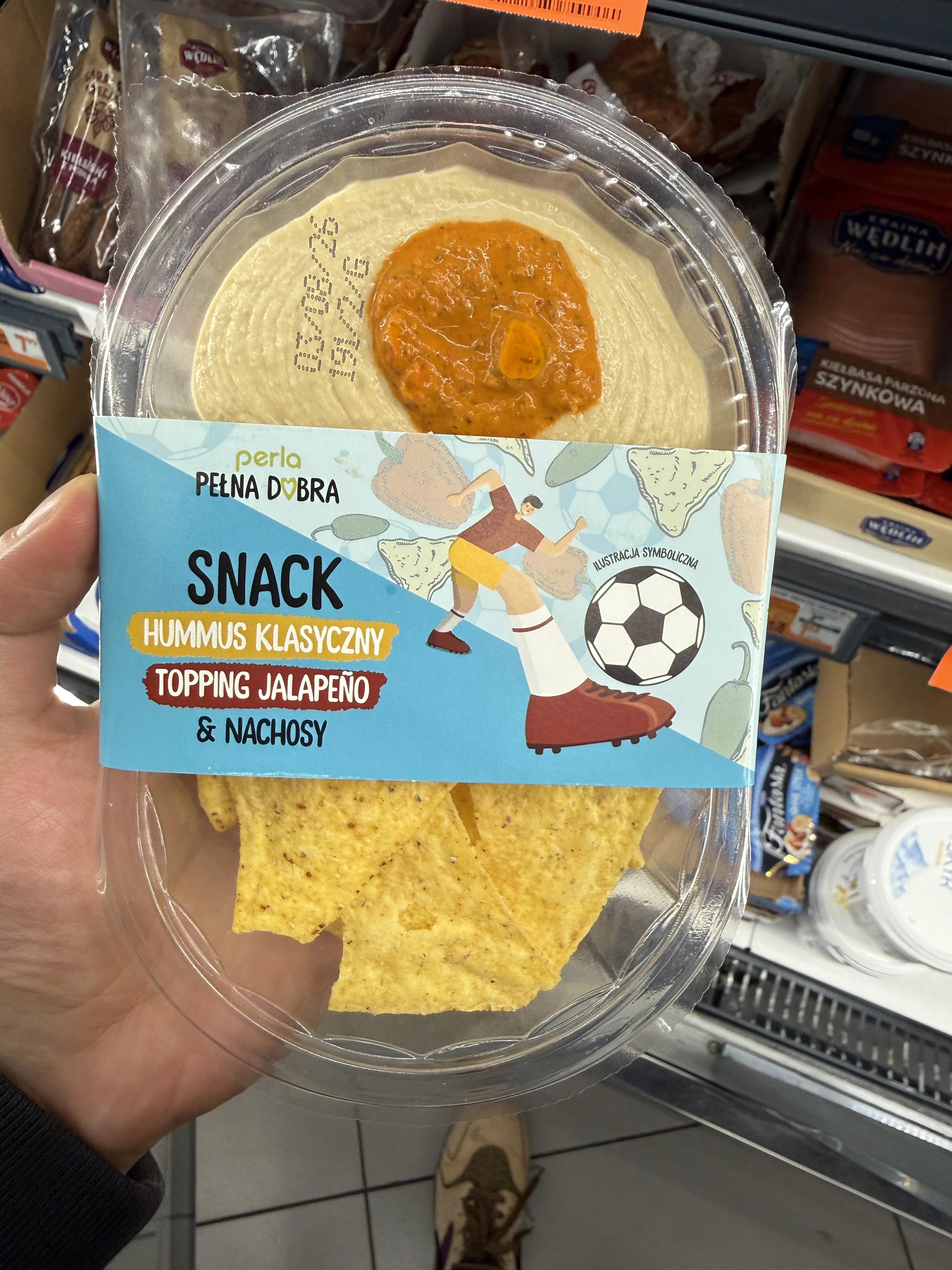 Snack Hummus Klasyczny Topping Jalapeño & Nachosy |