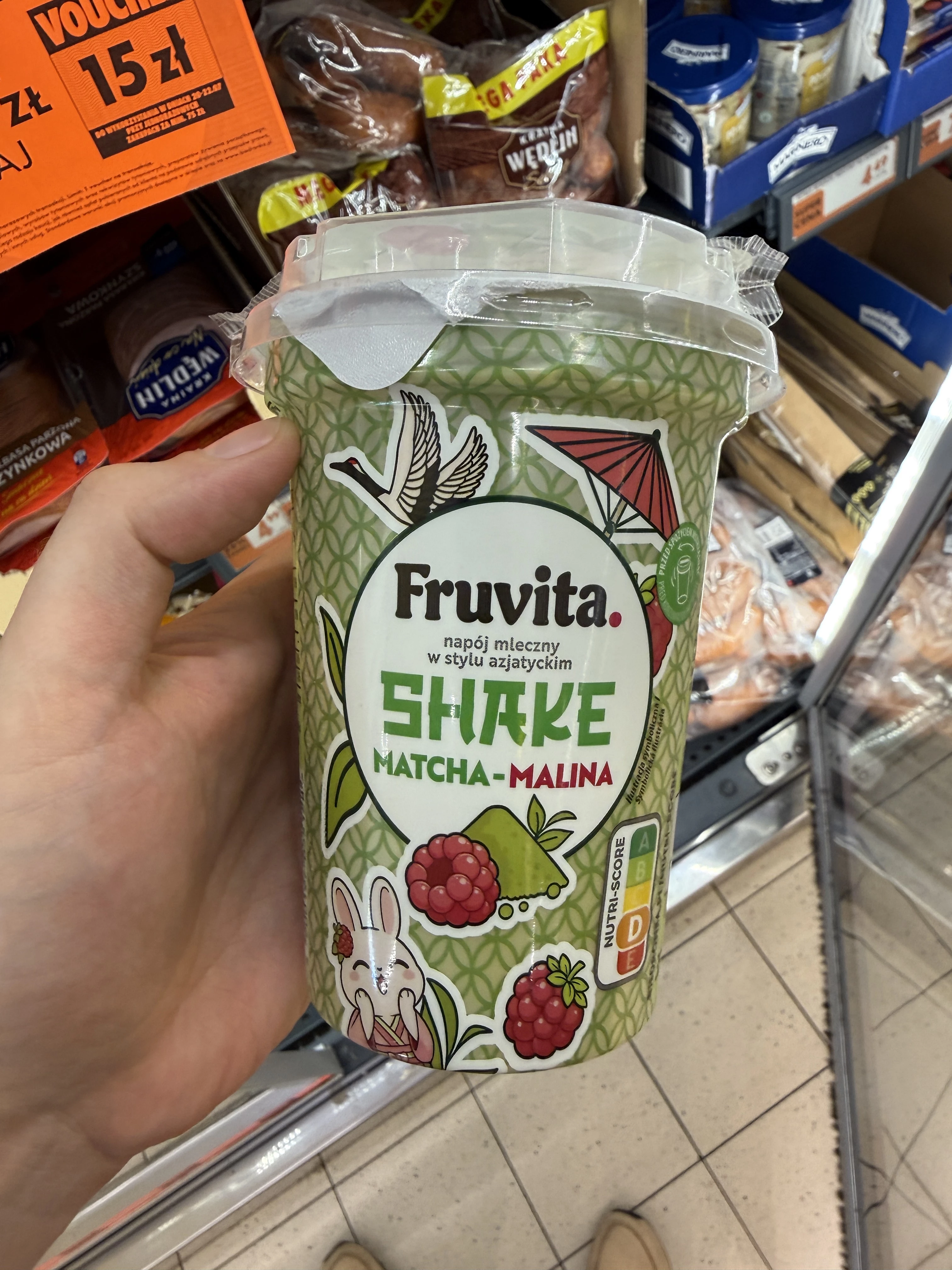Napój mleczny Shake Matcha-Malina Fruvita | 350g / 335ml