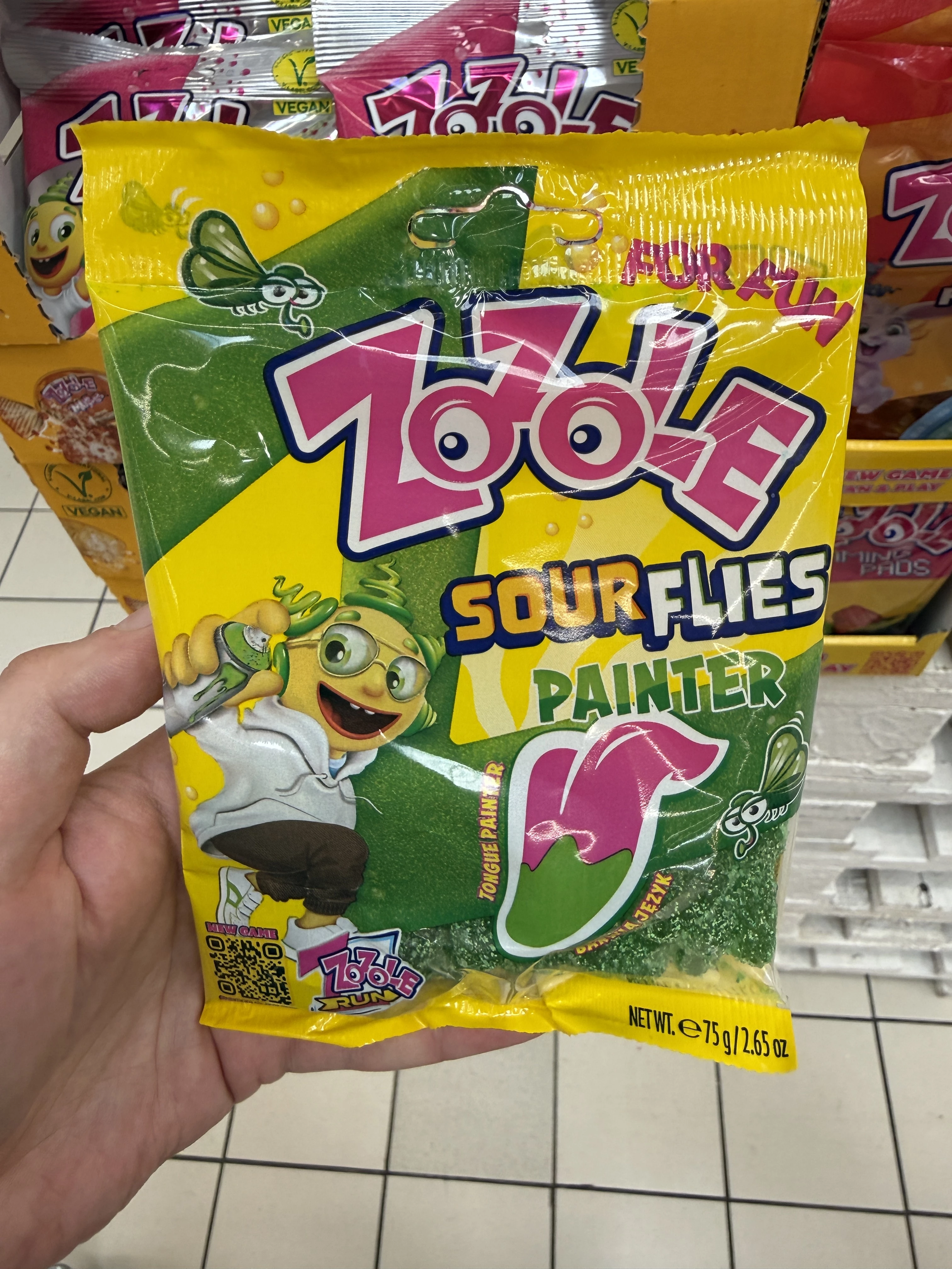 Zozole Sour Flies Painter Watermelon / Żelki Zozole Kwaśne Muchy Arbuz | 75g