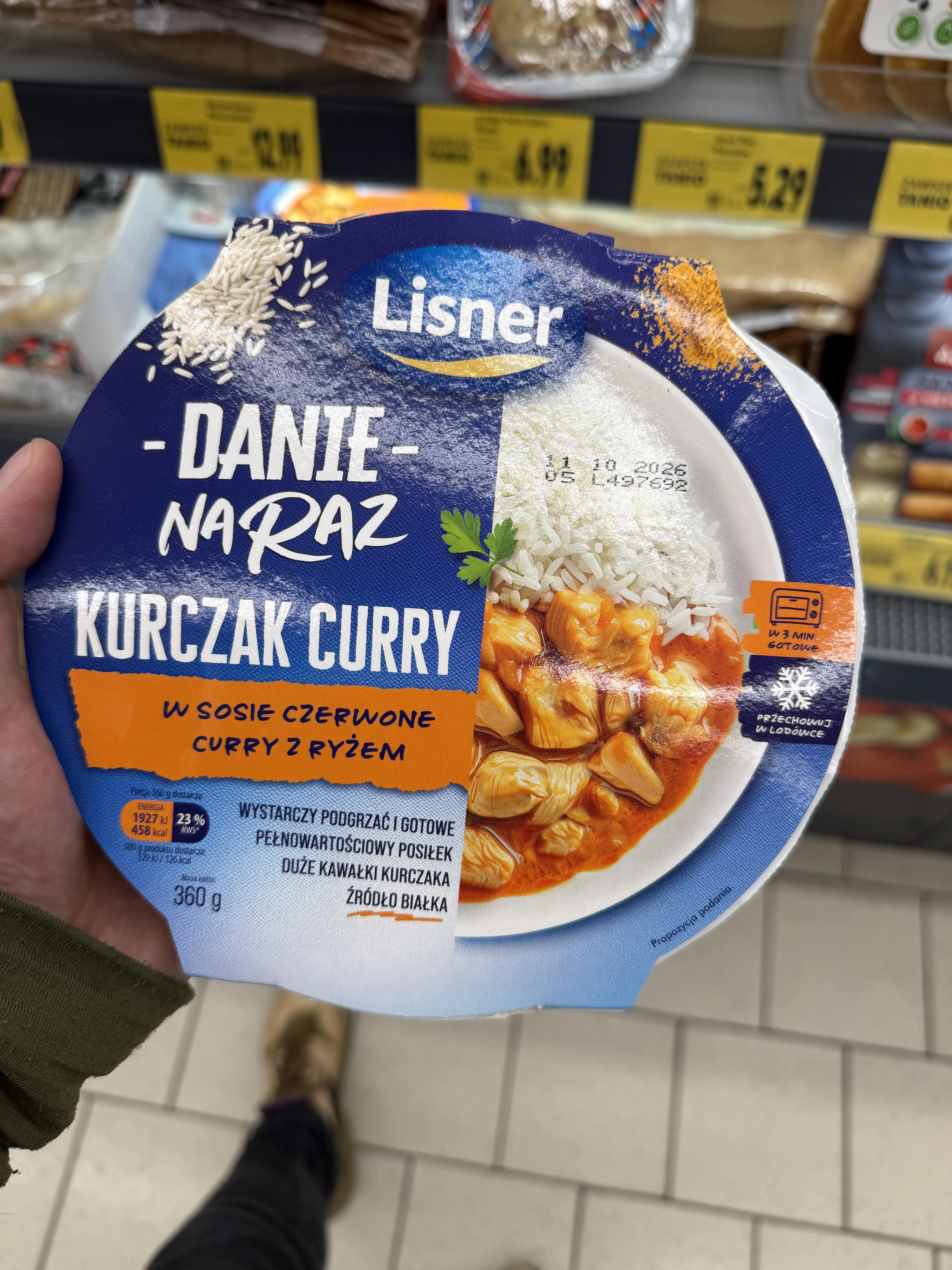 Lisner Danie na Raz Kurczak Curry | 360g