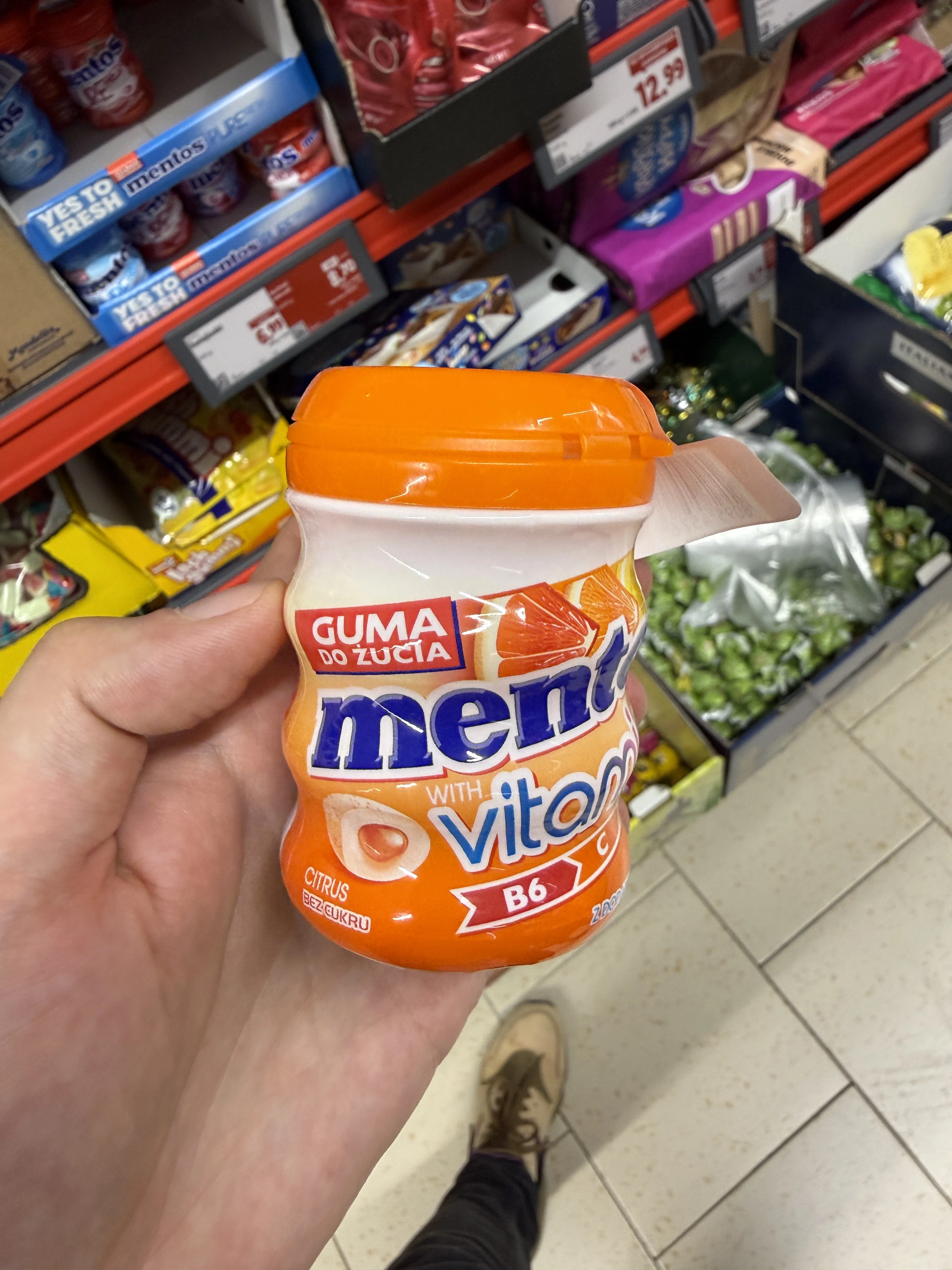 Mentos Vitamins Guma do żucia o smaku owoców cytrusowych | 50g