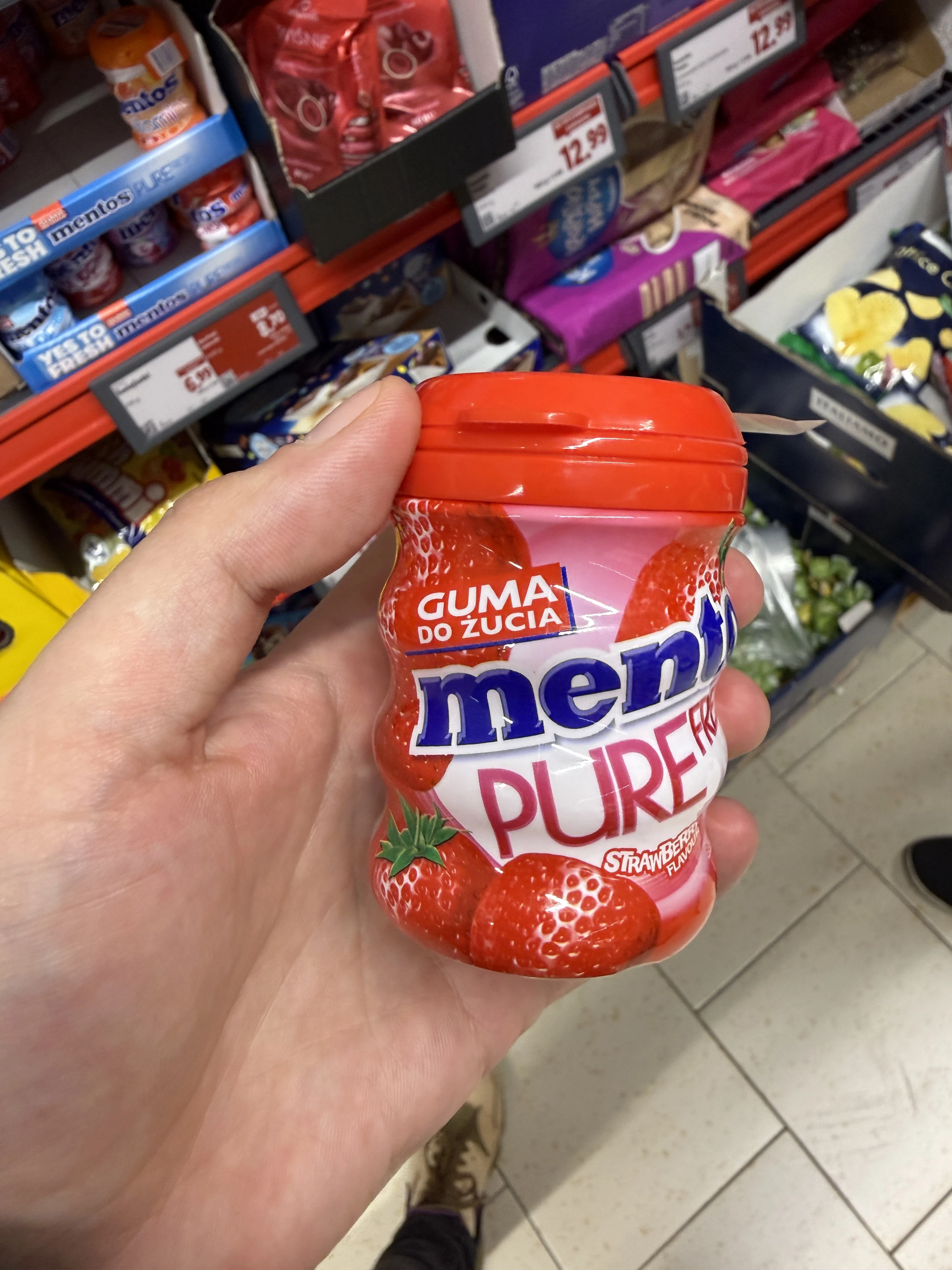 Mentos Pure Fresh Strawberry Guma do żucia bez cukru | 60g