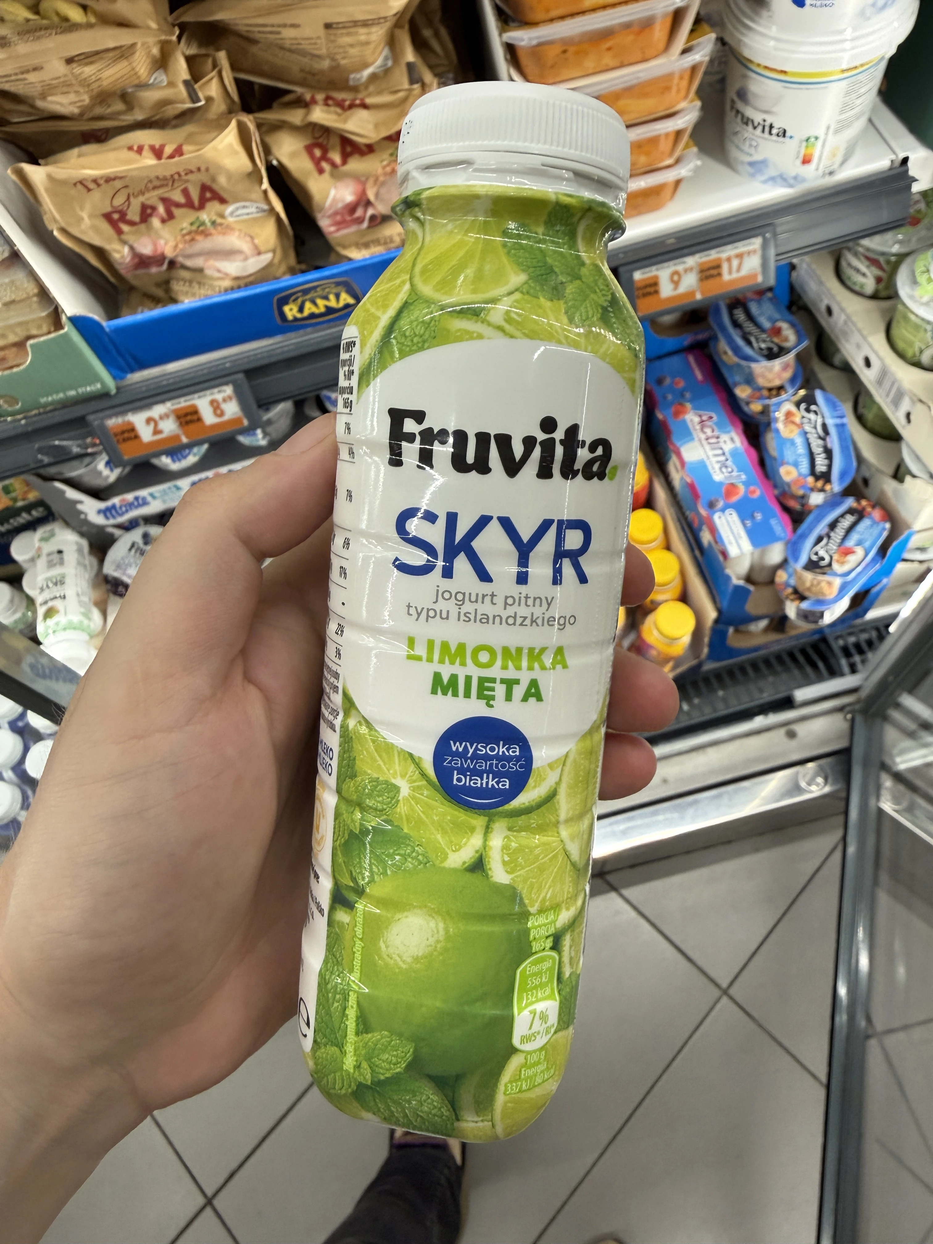 Fruvita Skyr jogurt pitny limonka mięta | 330g