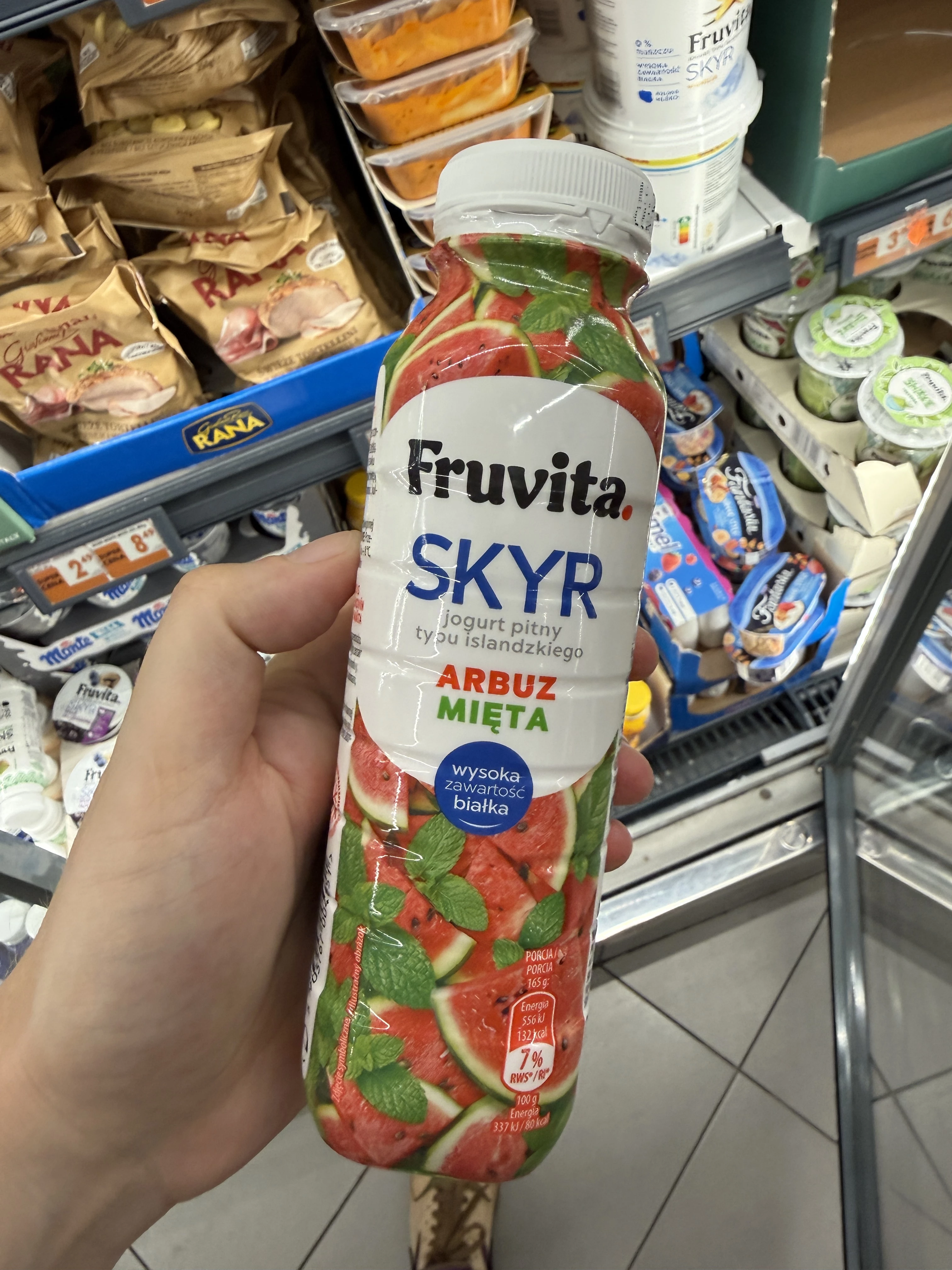 Jogurt Skyr pitny Fruvita arbuz-mięta | 330g